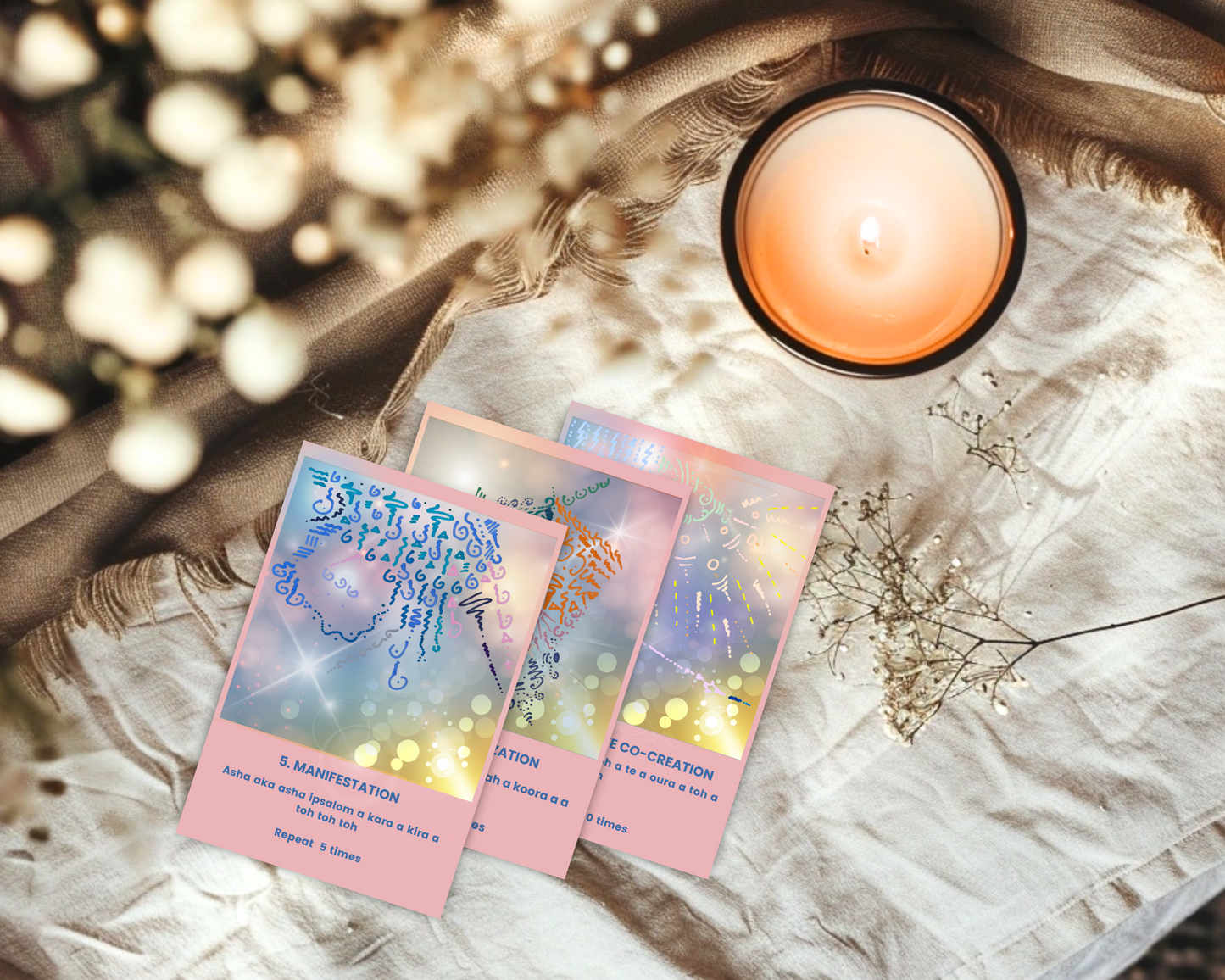Digital Download, Printable Pathways of Light Card Deck, first 12 cards in the deck