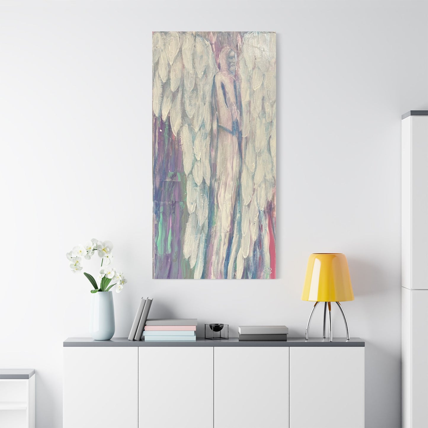 Archangel Metatron /Enoch Stretched Canvas Art, Wall Decor, Home Decor, Unique Gift, Spiritual Art, Angel Decor, Ethereal Artwork, one of a set of two