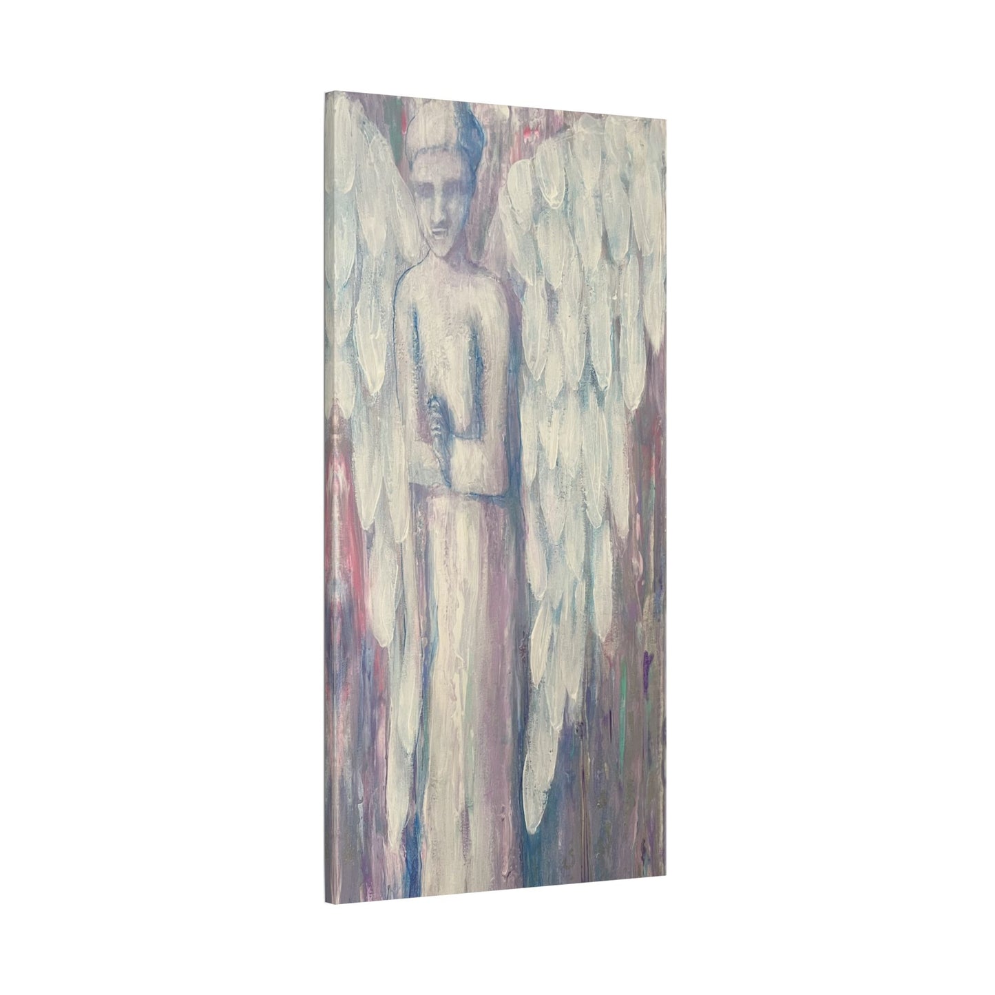 Stretched Canvas Art with Angel Design, Wall Decor, Home Decor, Unique Gift, Spiritual Art, Angel Decor, Ethereal Artwork