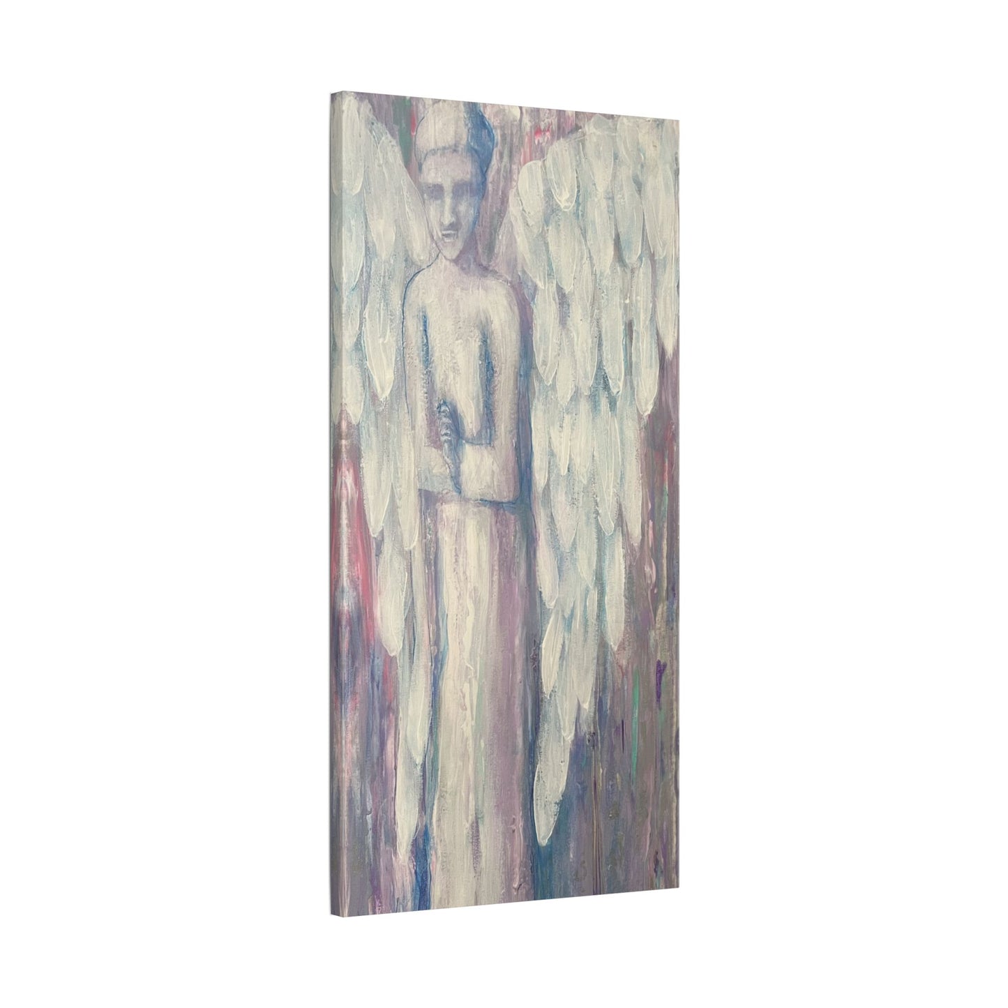 Stretched Canvas Art with Angel Design, Wall Decor, Home Decor, Unique Gift, Spiritual Art, Angel Decor, Ethereal Artwork