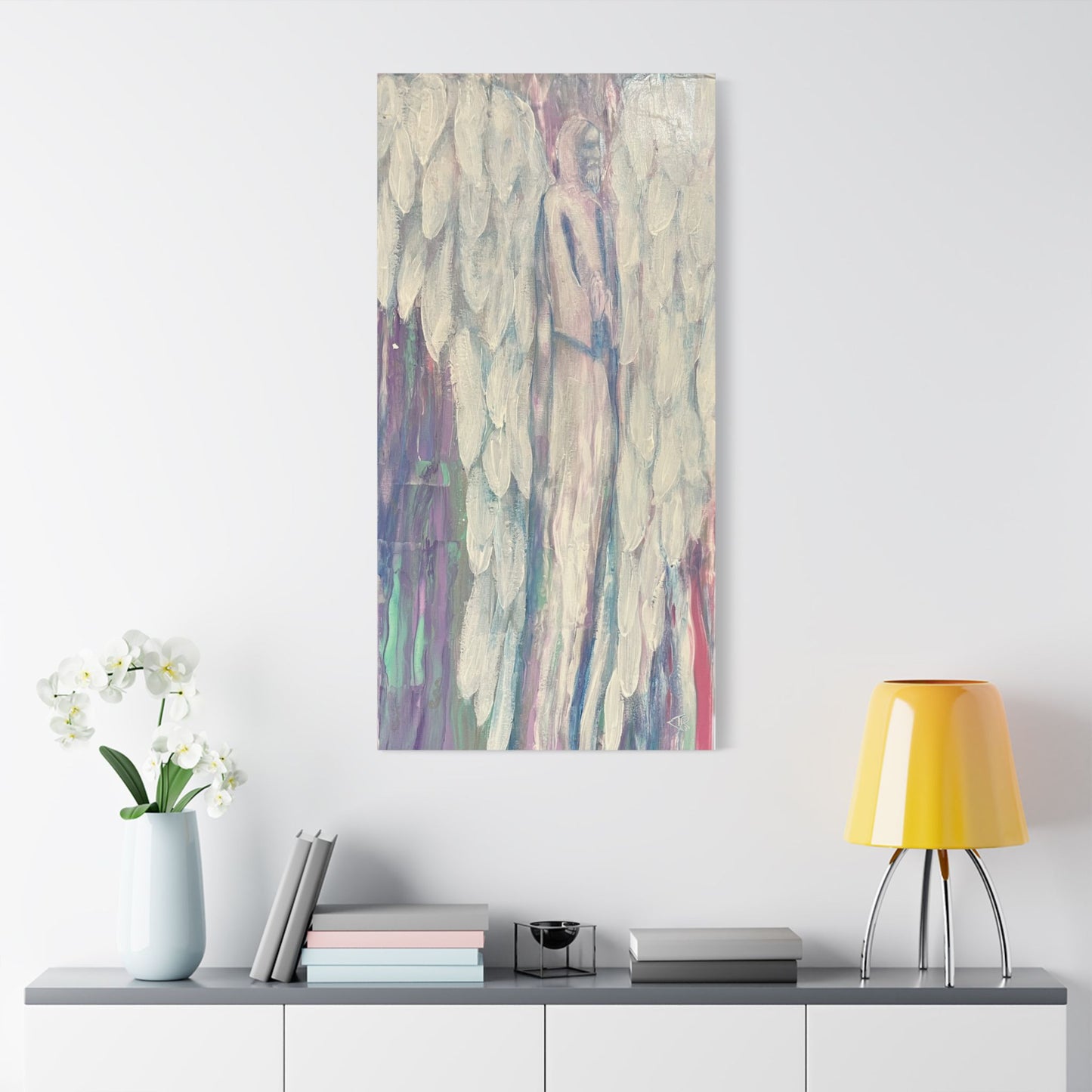 Archangel Metatron /Enoch Stretched Canvas Art, Wall Decor, Home Decor, Unique Gift, Spiritual Art, Angel Decor, Ethereal Artwork, one of a set of two
