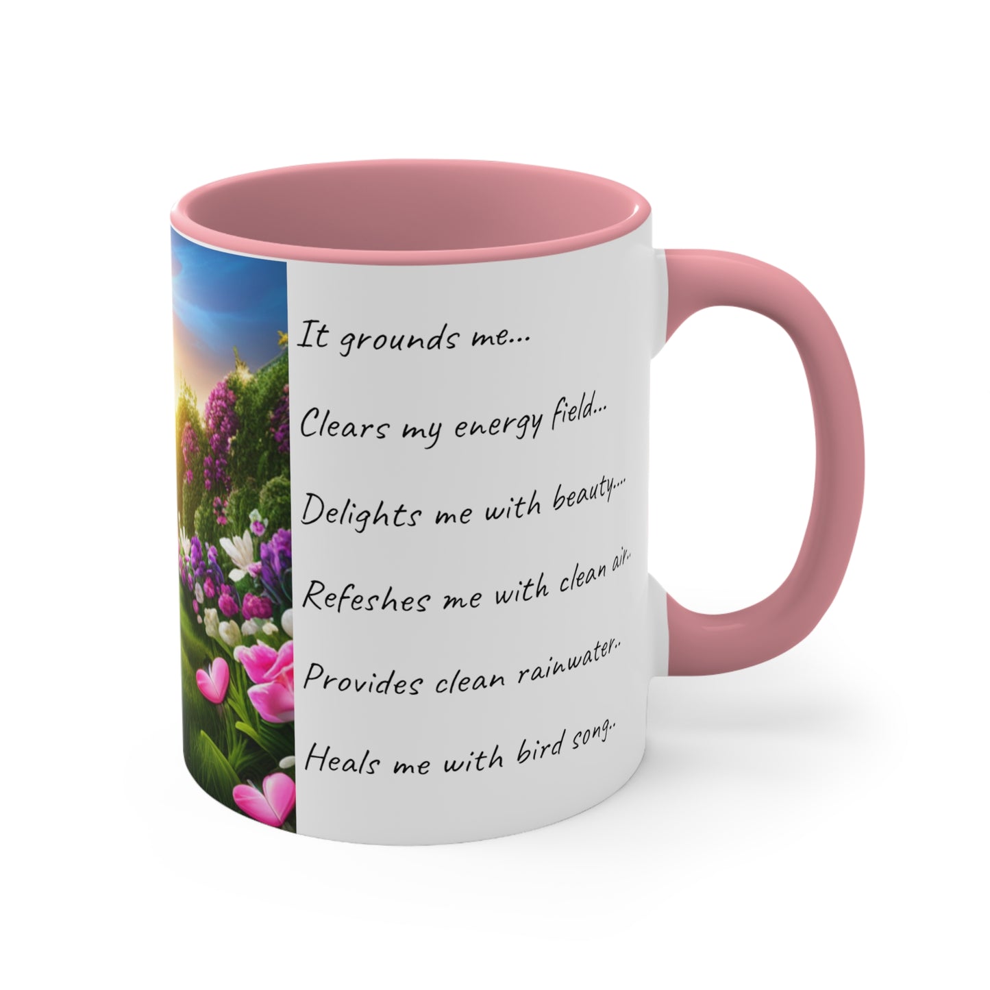 Gardeners Colorful Mug, 11oz, my garden loves me, I love my garden, it heals me, Australia
