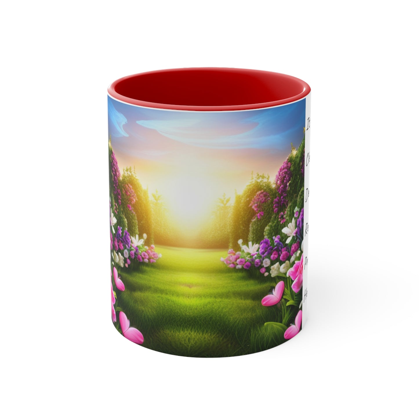 Gardeners Colorful Mug, 11oz, my garden loves me, I love my garden, it heals me, Australia