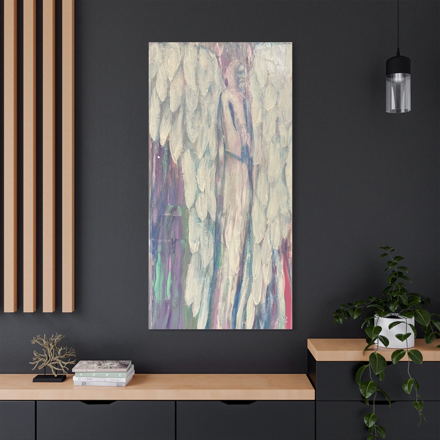 Archangel Metatron /Enoch Stretched Canvas Art, Wall Decor, Home Decor, Unique Gift, Spiritual Art, Angel Decor, Ethereal Artwork, one of a set of two