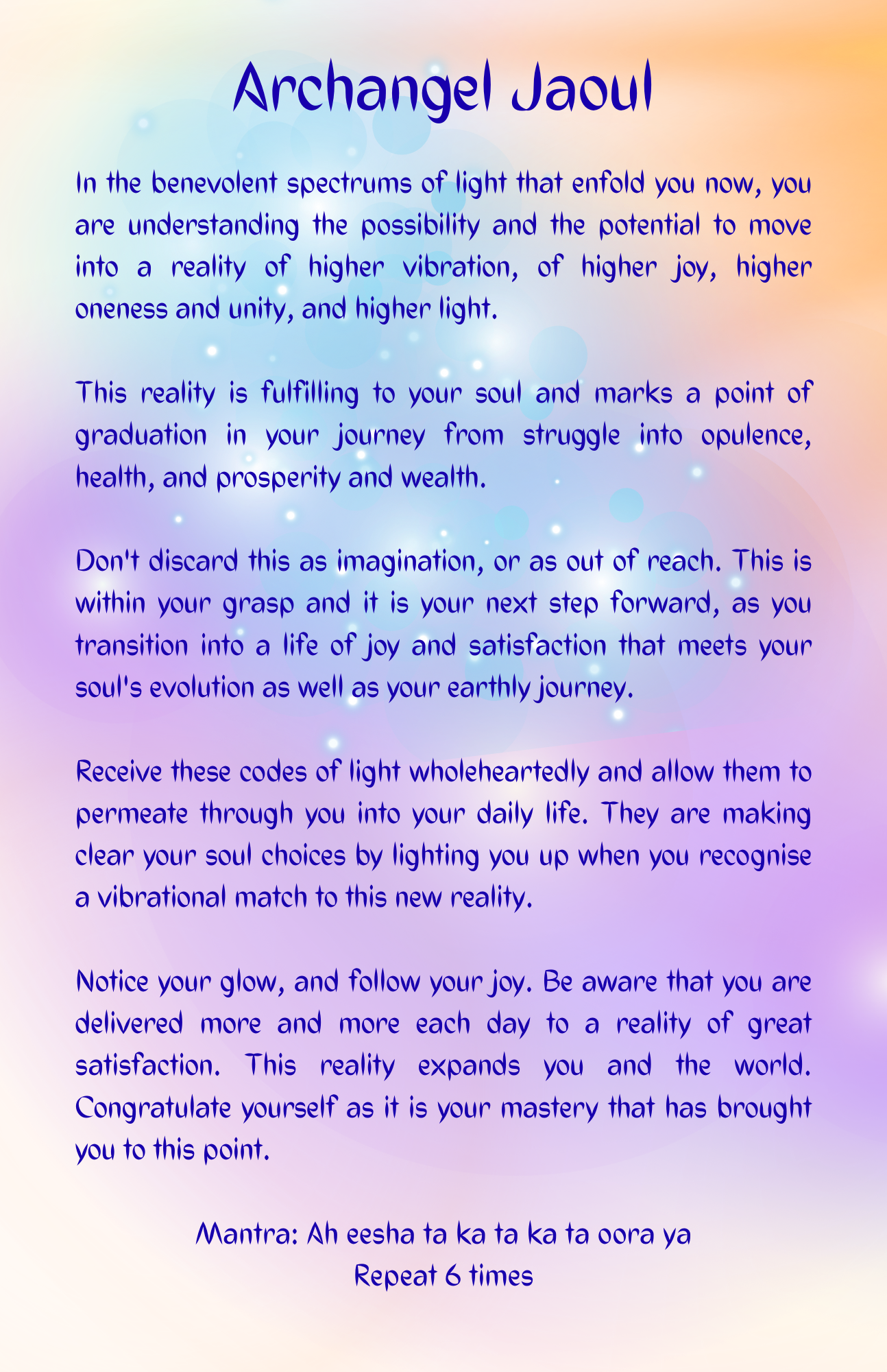 Light Language Digital Art, light language codes personal to your needs with channelled message & Mantra