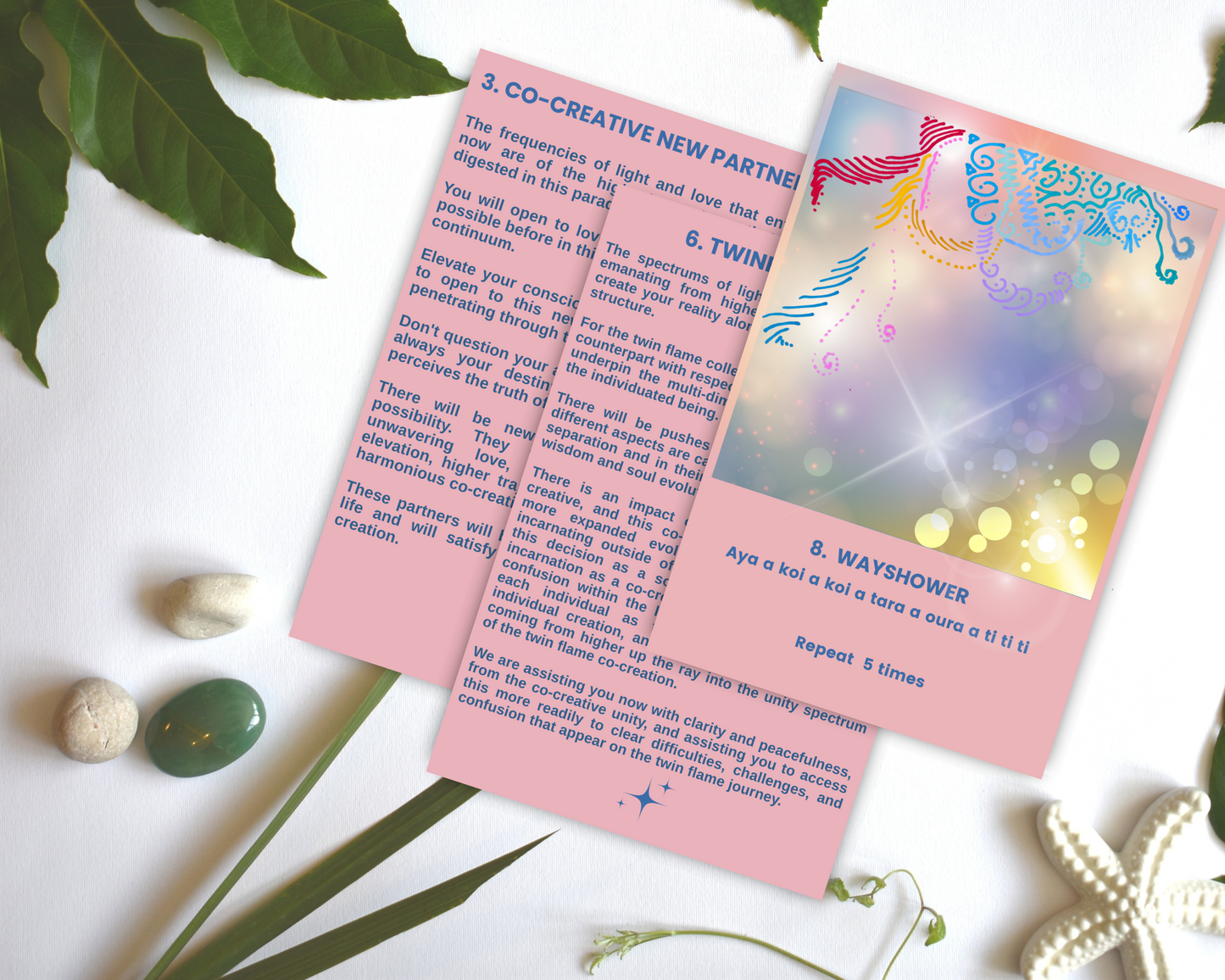 Digital Download, Printable Pathways of Light Card Deck, first 12 cards in the deck