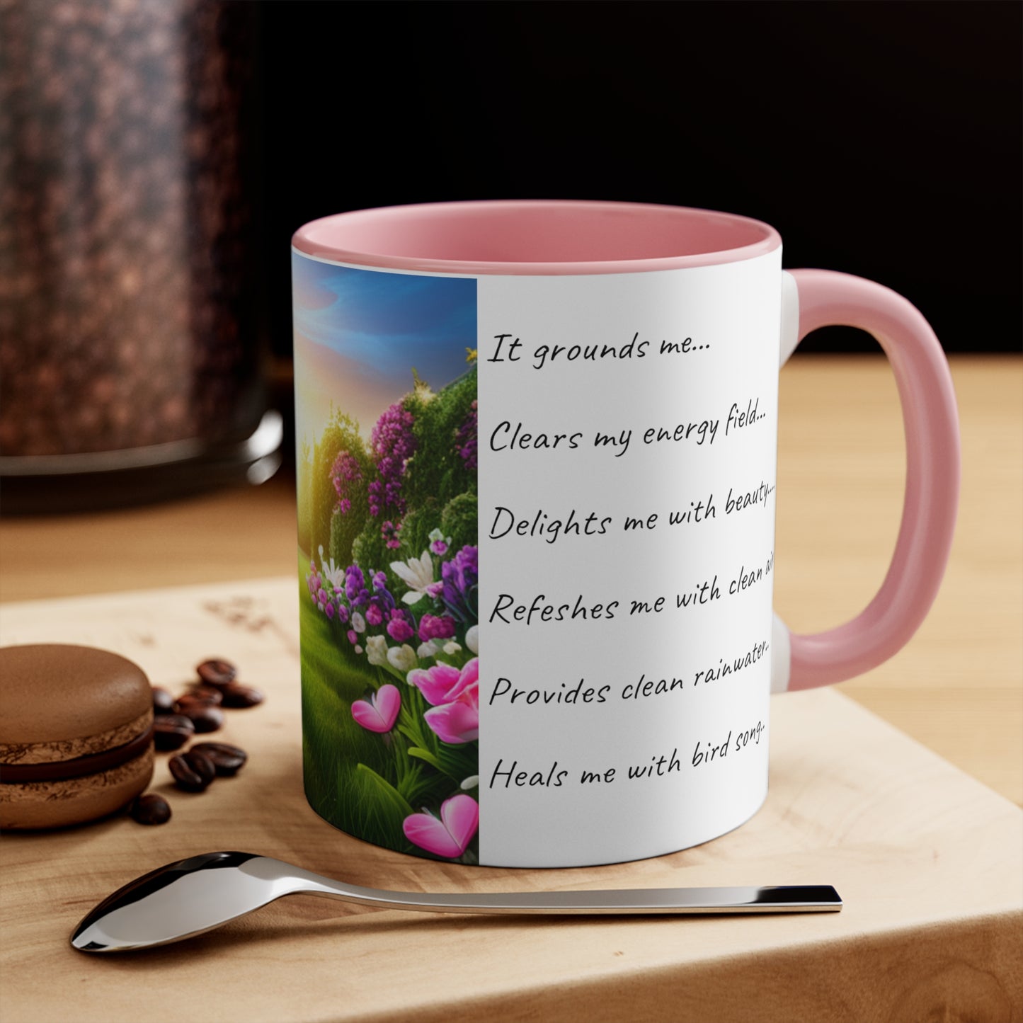 Gardeners Colorful Mug, 11oz, my garden loves me, I love my garden, it heals me, Australia