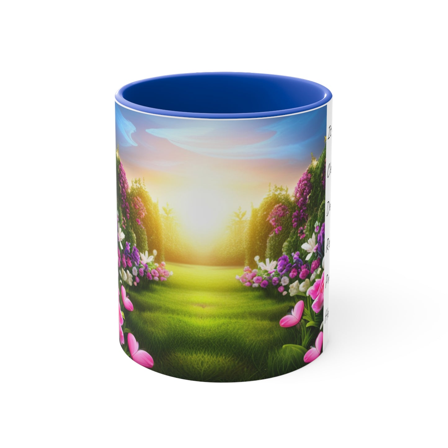 Gardeners Colorful Mug, 11oz, my garden loves me, I love my garden, it heals me, Australia