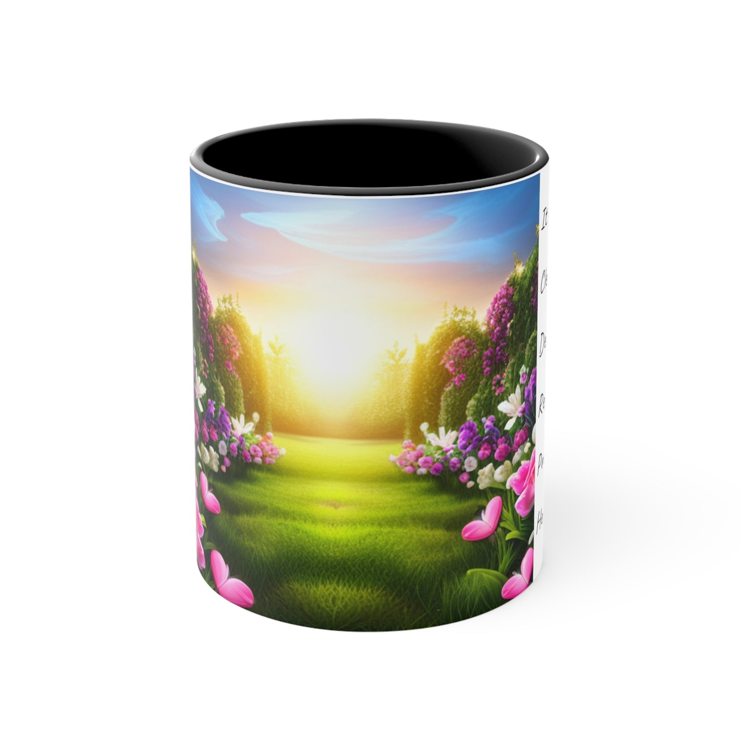 Gardeners Colorful Mug, 11oz, my garden loves me, I love my garden, it heals me, Australia