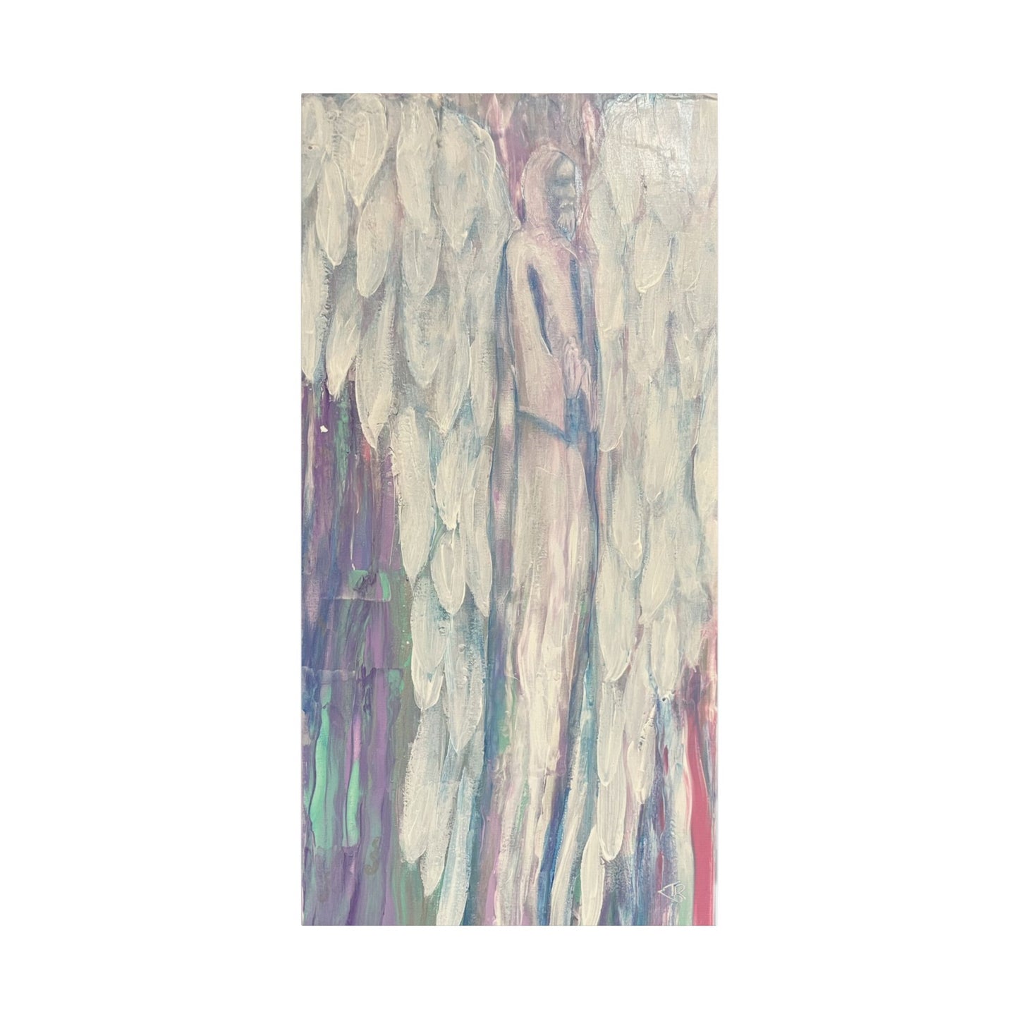 Archangel Metatron /Enoch Stretched Canvas Art, Wall Decor, Home Decor, Unique Gift, Spiritual Art, Angel Decor, Ethereal Artwork, one of a set of two