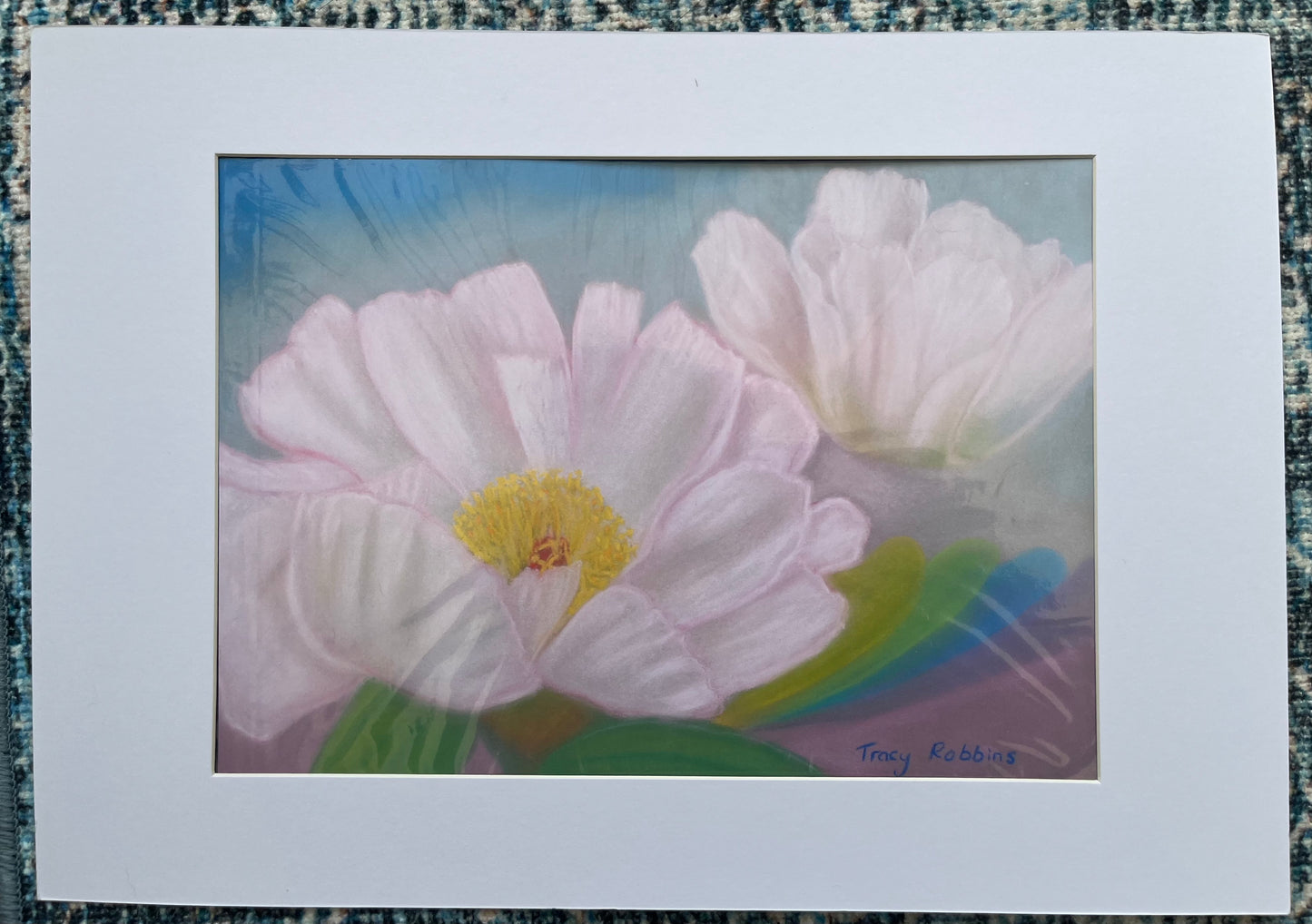 A4 or A3 Art Print - Peony (Mother flower catching infant flower from heaven), transformational art, energy art, energised
