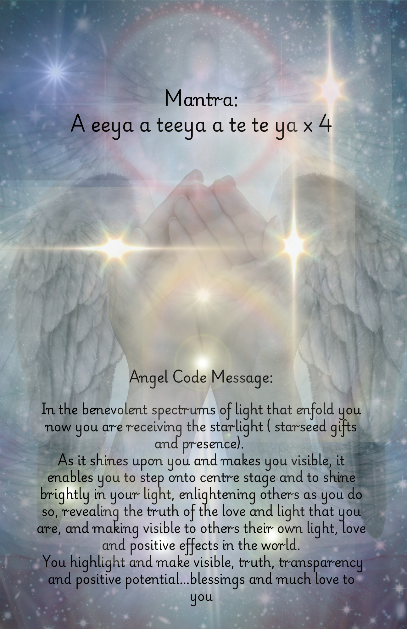 Personal Angel Code Type 2 with Written Light Language and channelled message from the angels, made to order (Copy)