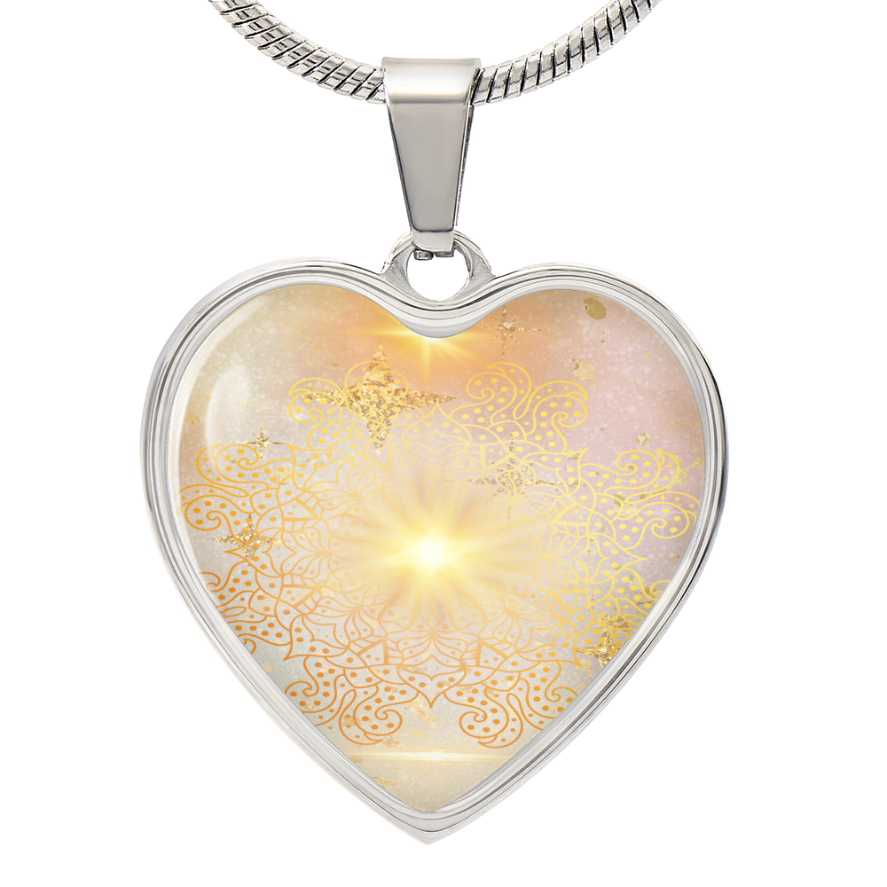 Angel Light Codes Necklace, Archangel Sarafiel, Clear blocks to Self Worth & Confidence, heart shaped pendant, engraving option