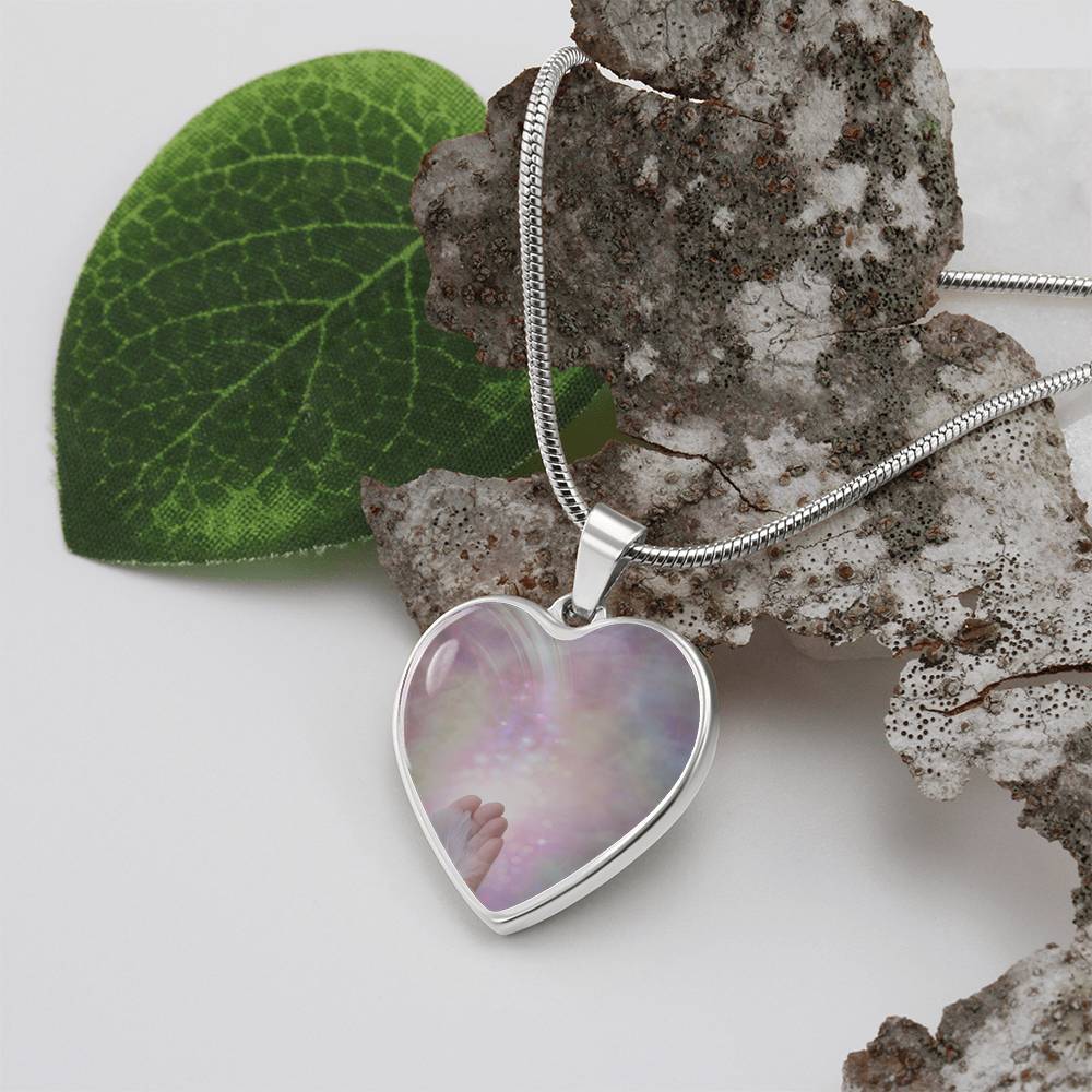 Angel Light Codes Intention Necklace, Angel Asmodel, Sucessful Progress, Wider Possibilities, Heart shaped, light encoded, engraving option, channelled