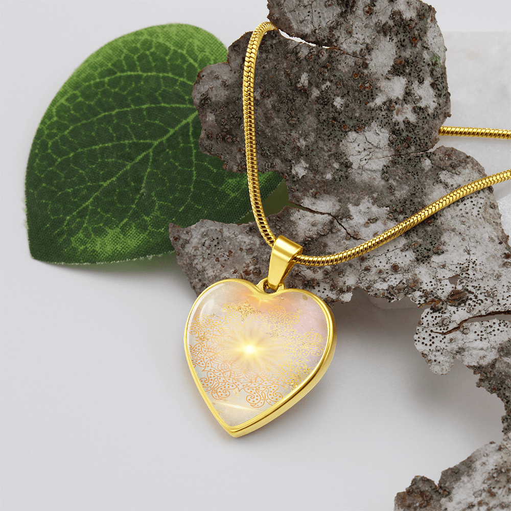 Angel Light Codes Necklace, Archangel Sarafiel, Clear blocks to Self Worth & Confidence, heart shaped pendant, engraving option