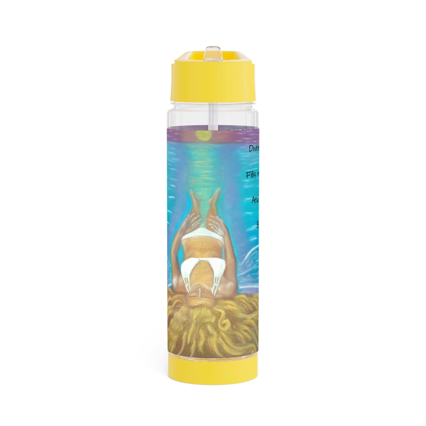 Infuser Water Bottle, energised with light codes, charged with resourcing energies called the longtide