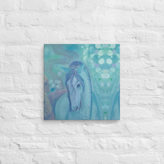 Canvas print, alchemical art kaleidoscope, "multidimensional horse",