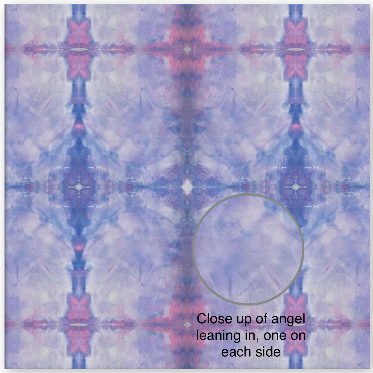 Canvas, shamanic guide kaleidoscope series, angels and animal spirits, light encoded