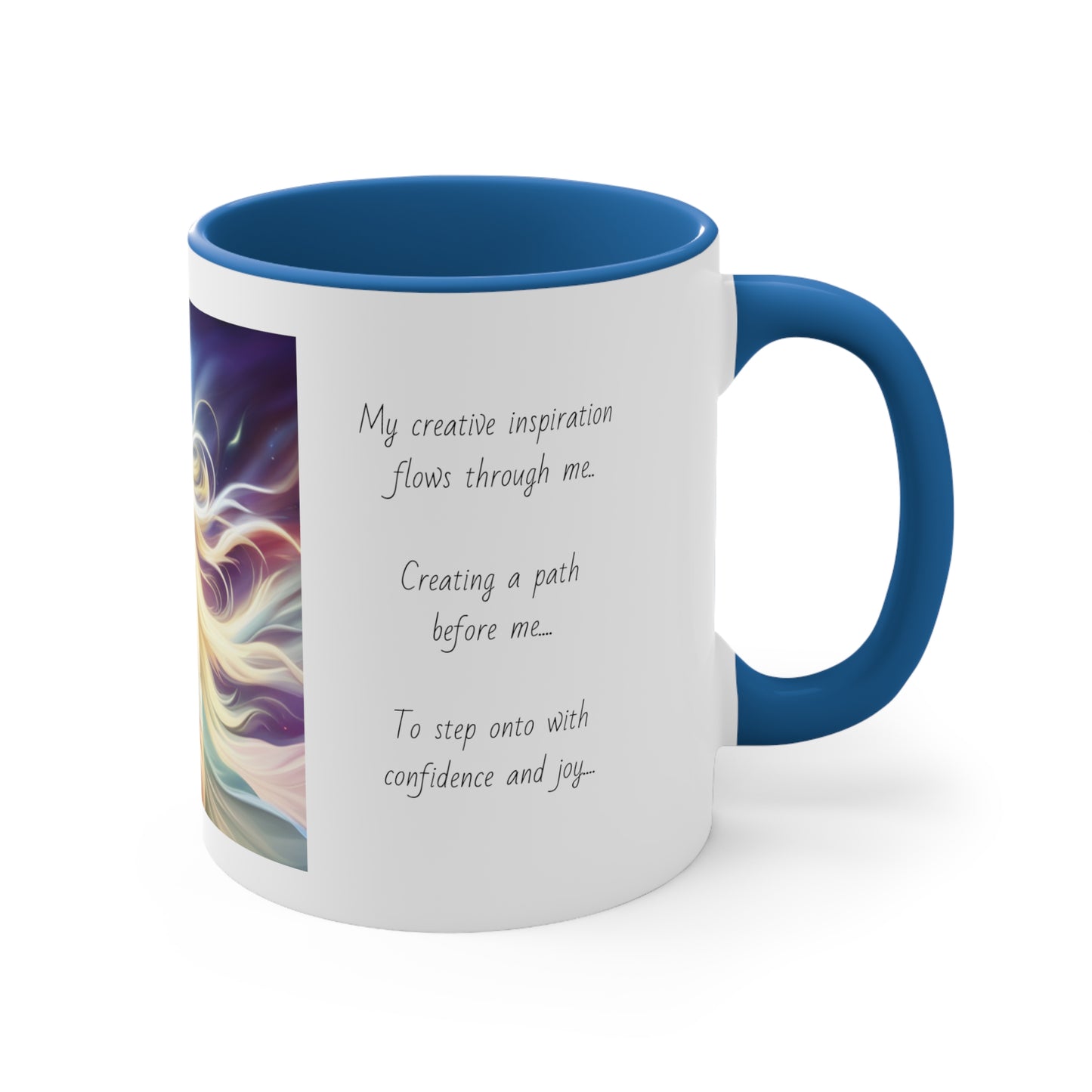 Accent Coffee Mug, 11oz, affirmations, abundance, flow, creativity, self expression