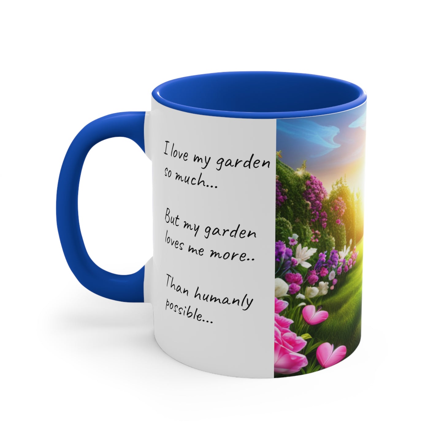 Gardeners Colorful  Mug, 11oz, my garden loves me, I love my garden, it heals me, Australia