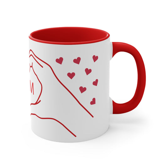 Mom heart Coffee Mug, 11oz, red, mother, gift, present, love, mothers day