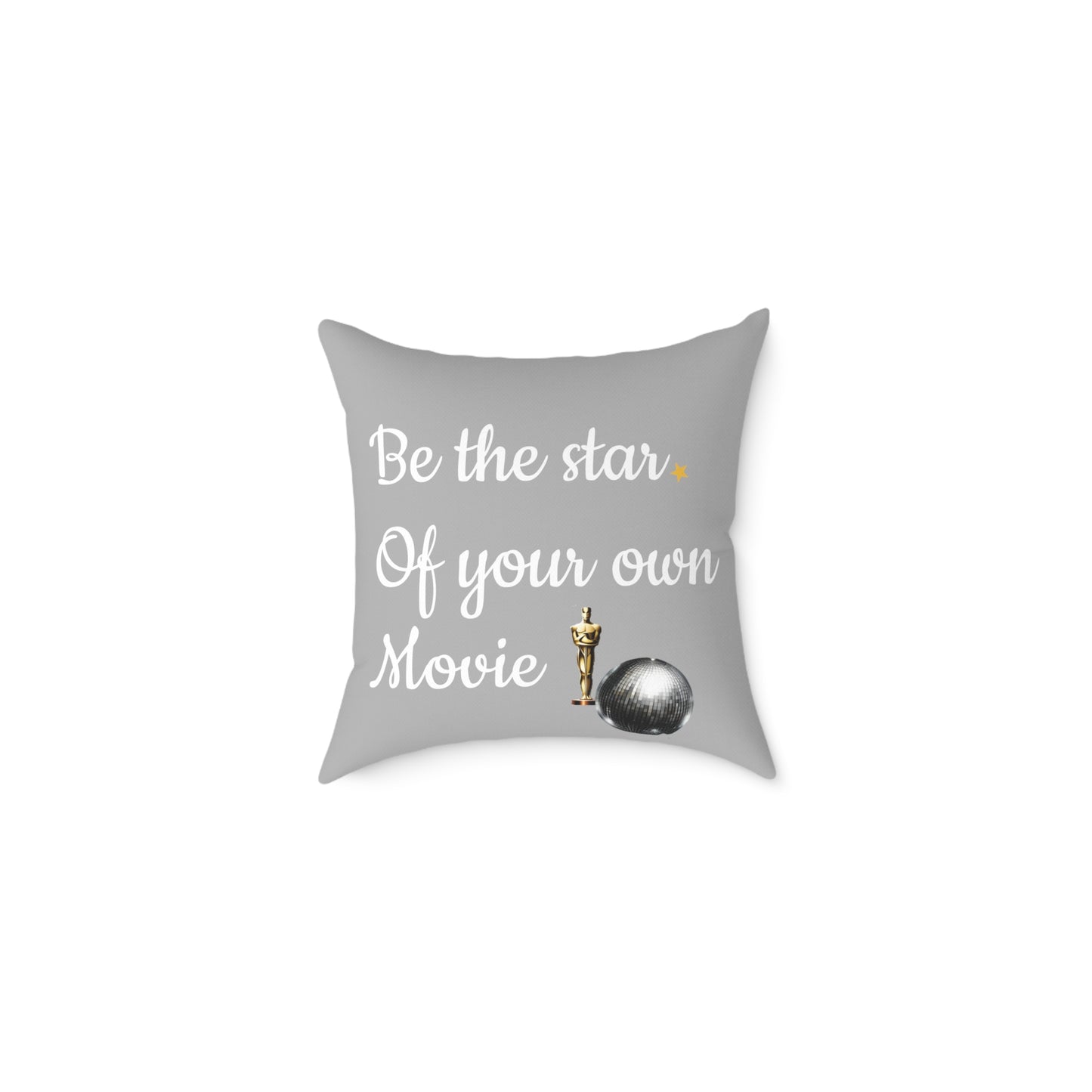 Be the star of your own movie, Square Poly Canvas Pillow, Uk, Us, Aus, Home, Bed, Decor, Sofa, Chair, disco ball, Oscar, star