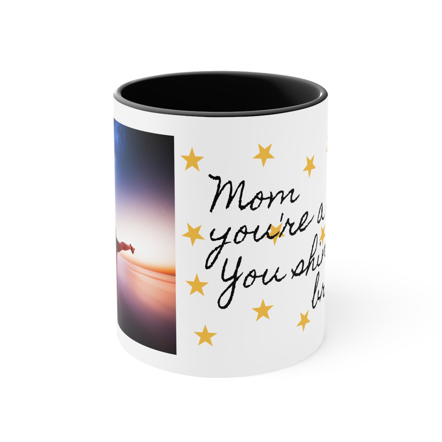 Mom you're a star two tone Coffee Mug, 11oz, mothers day, gift, present, special, star, love