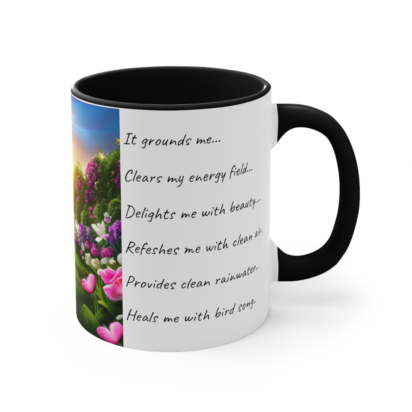 Gardeners Colorful  Mug, 11oz, my garden loves me, I love my garden, it heals me, Australia