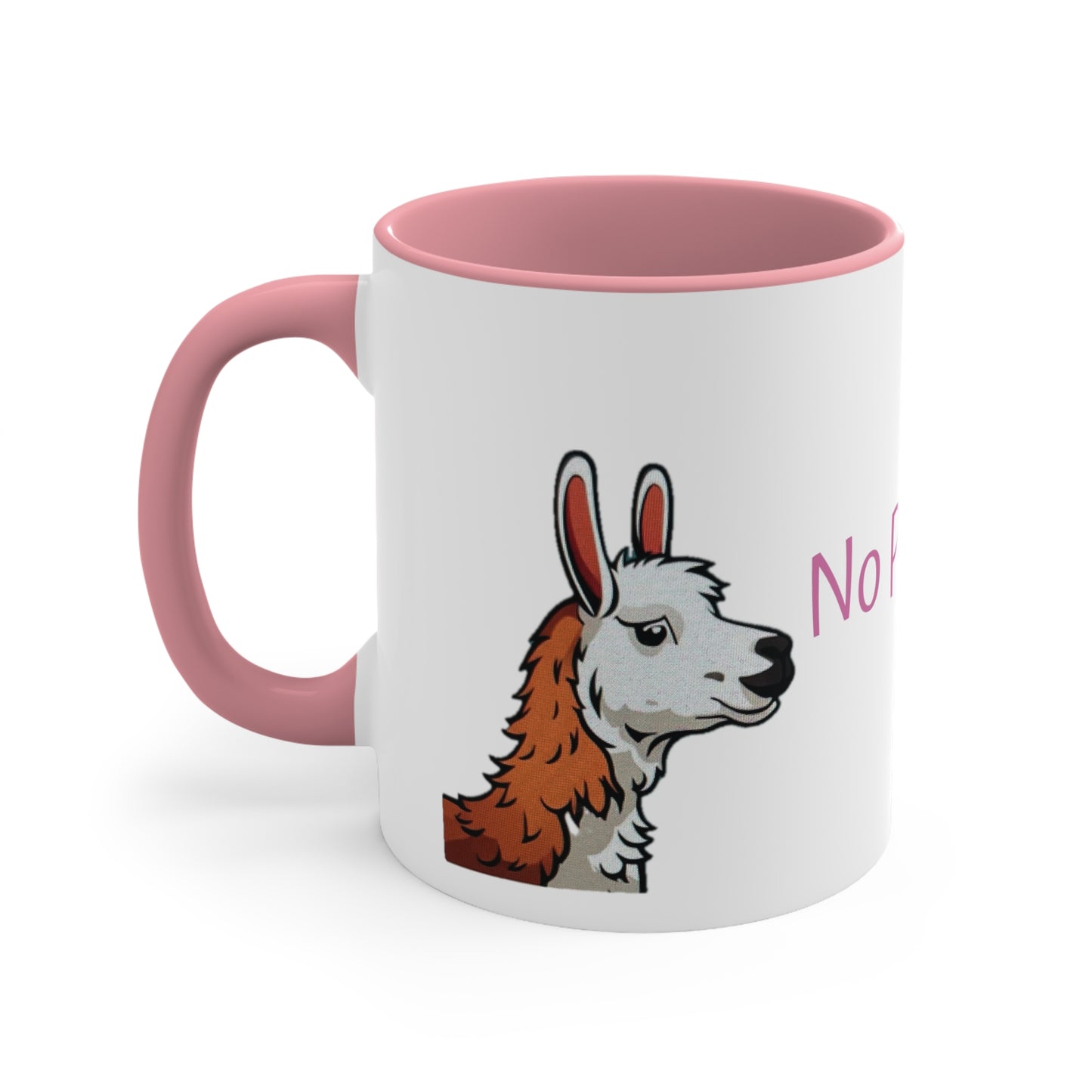 No Probllama Coffee Mug, 11oz, gift for llama lover, choice of colors, pink, blue, red, navy, black, his and hers, gift for everyone