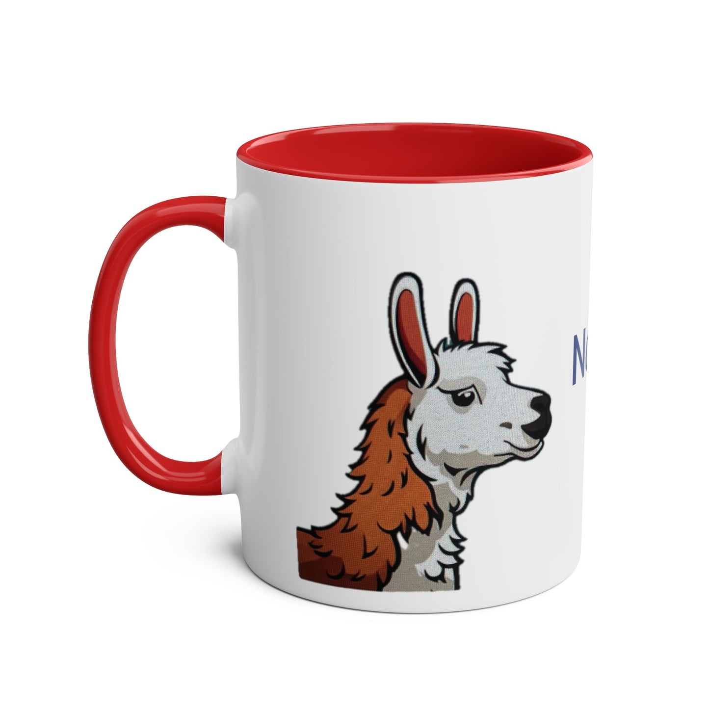 No Probllama mug, 11oz, coffee cup, gift for llama lover, him, her, choice of colors, purple/black, blue, green, yellow, white, red, pink