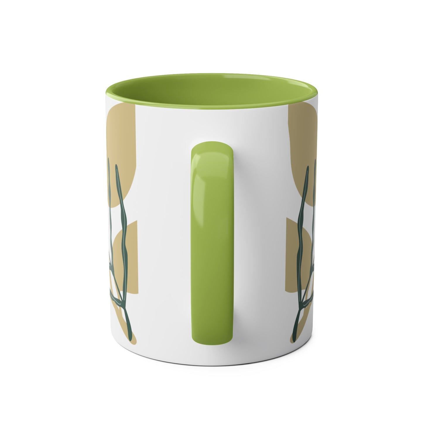 Grow your own way Two-Tone Coffee Mugs, 11oz, Uk, pink, yellow, green, blue, black, plant, grow, leaf, unisex, him, her, gift, present