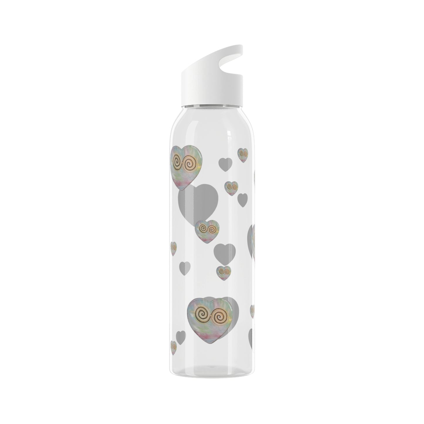 Twinflame Unity Activated Water Bottle, alchemical art double spiral geometry energizes the contents of the bottle, sacred union, divine masculine/feminine balance