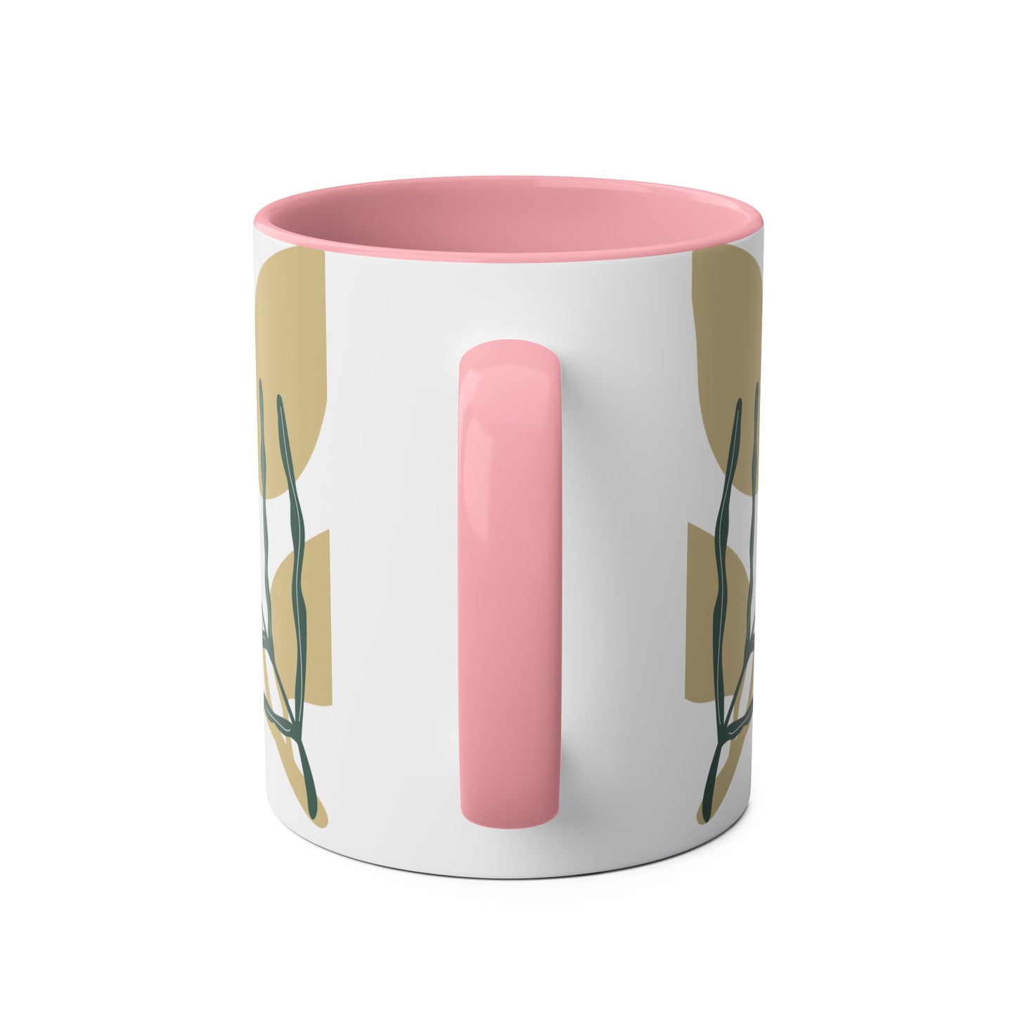 Grow your own way Two-Tone Coffee Mugs, 11oz, Uk, pink, yellow, green, blue, black, plant, grow, leaf, unisex, him, her, gift, present