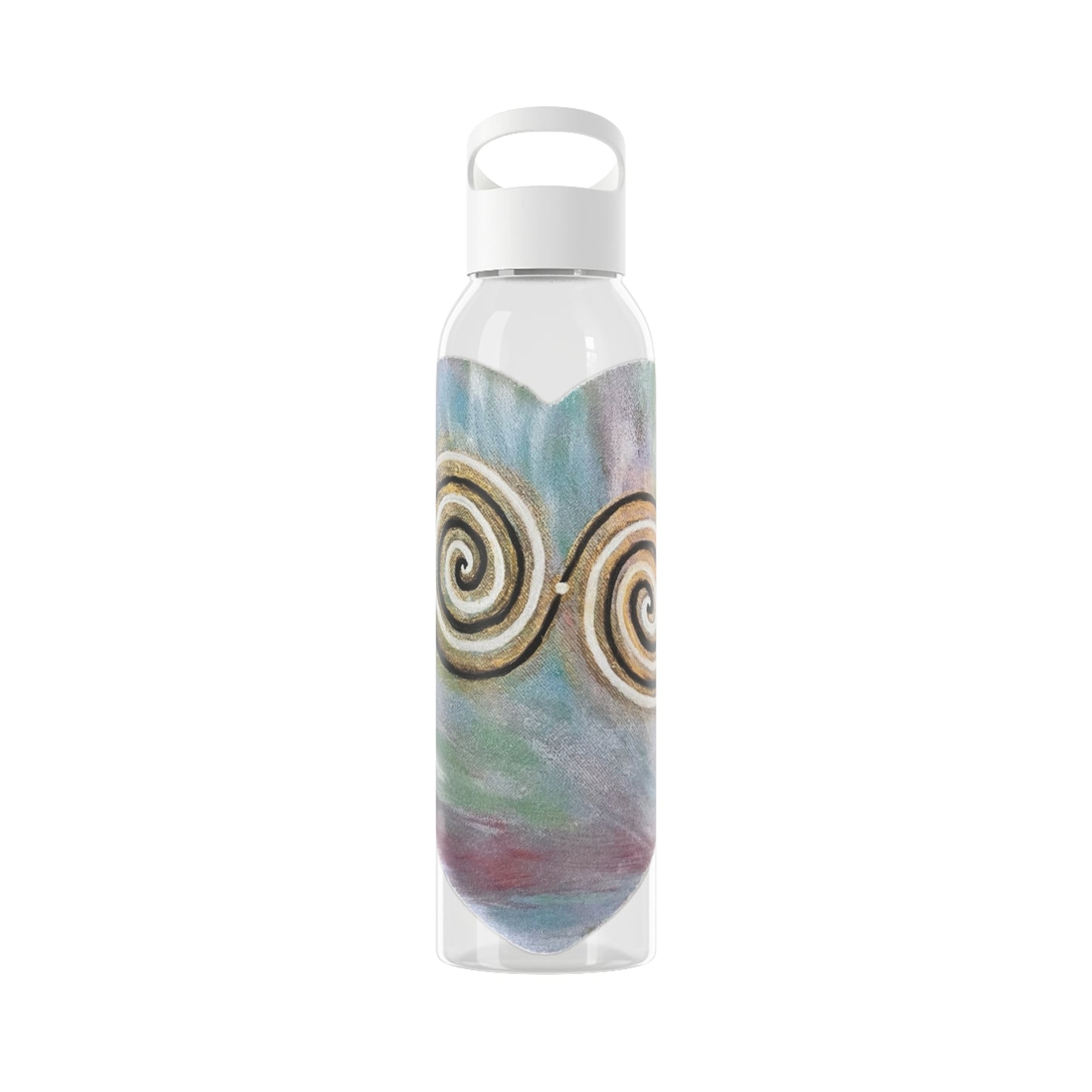 Heart shaped artwork, activate with twinflame double spiral, Water Bottle to energise your water, light codes in art, unity, alignment of masculine & feminine