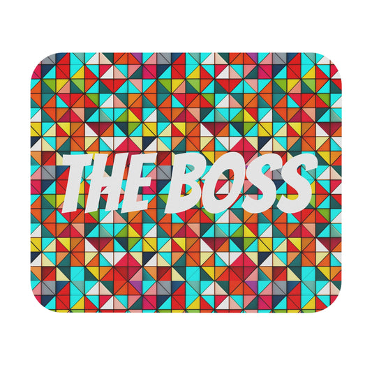 The boss Mouse Pad, rectangle, colourful, white, home, office, for everyone, him, her, unisex, USA