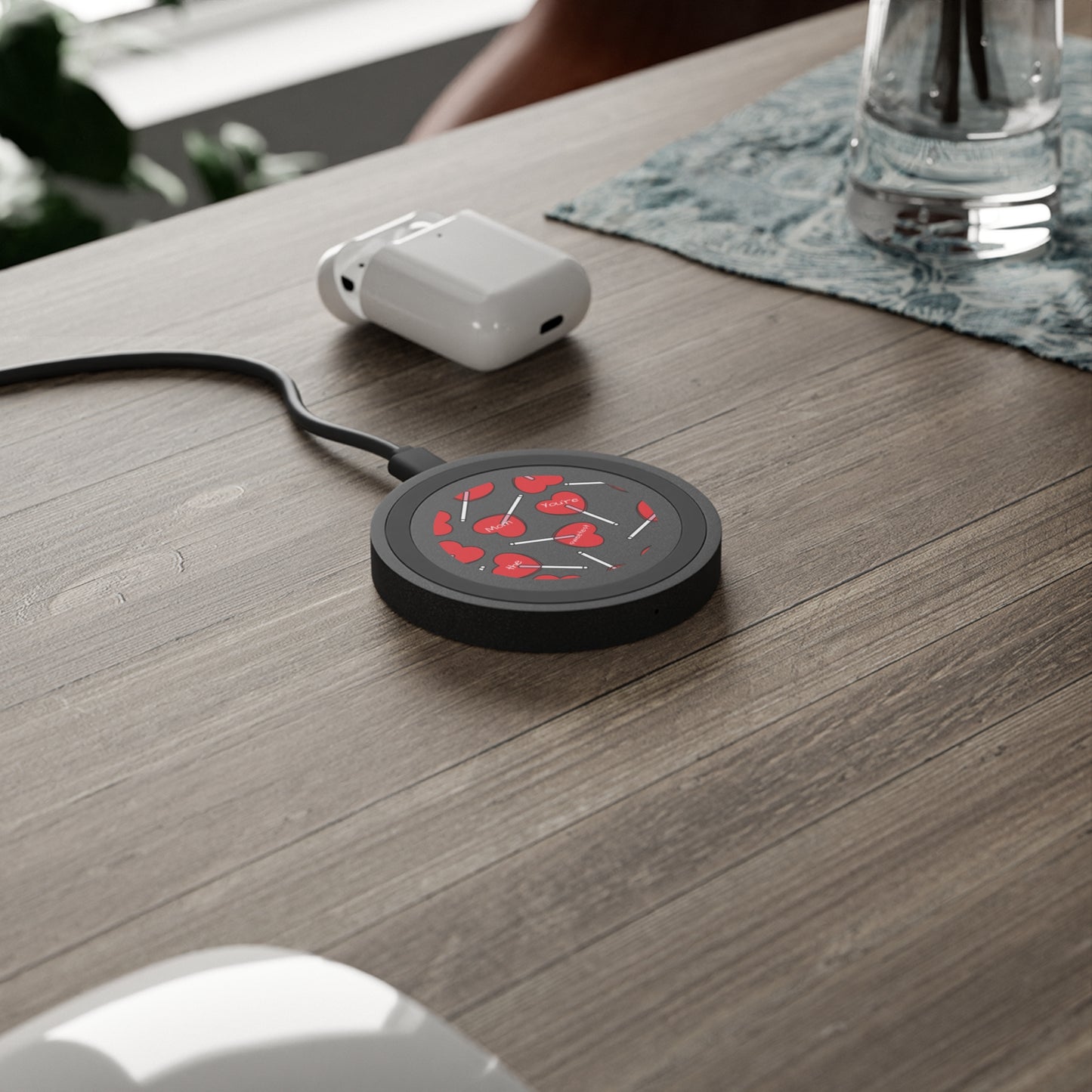 Mom you're the sweetest Wireless Charging Pad, gift for mom, choice of colors, white, red, black, heart lollipop, candy