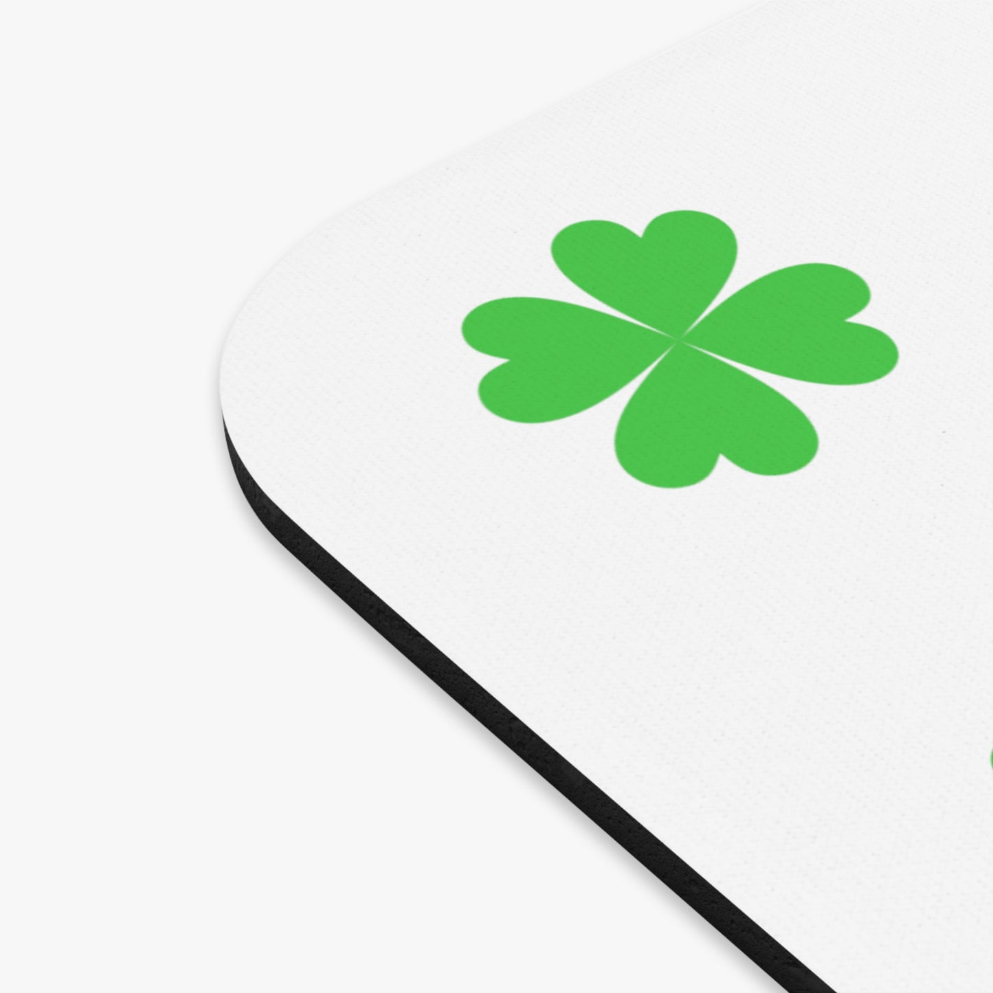 Lucky Mouse Pad, rectangle, clover, green, white, unisex, gift for everyone, home, office, work, USA, computer, tech