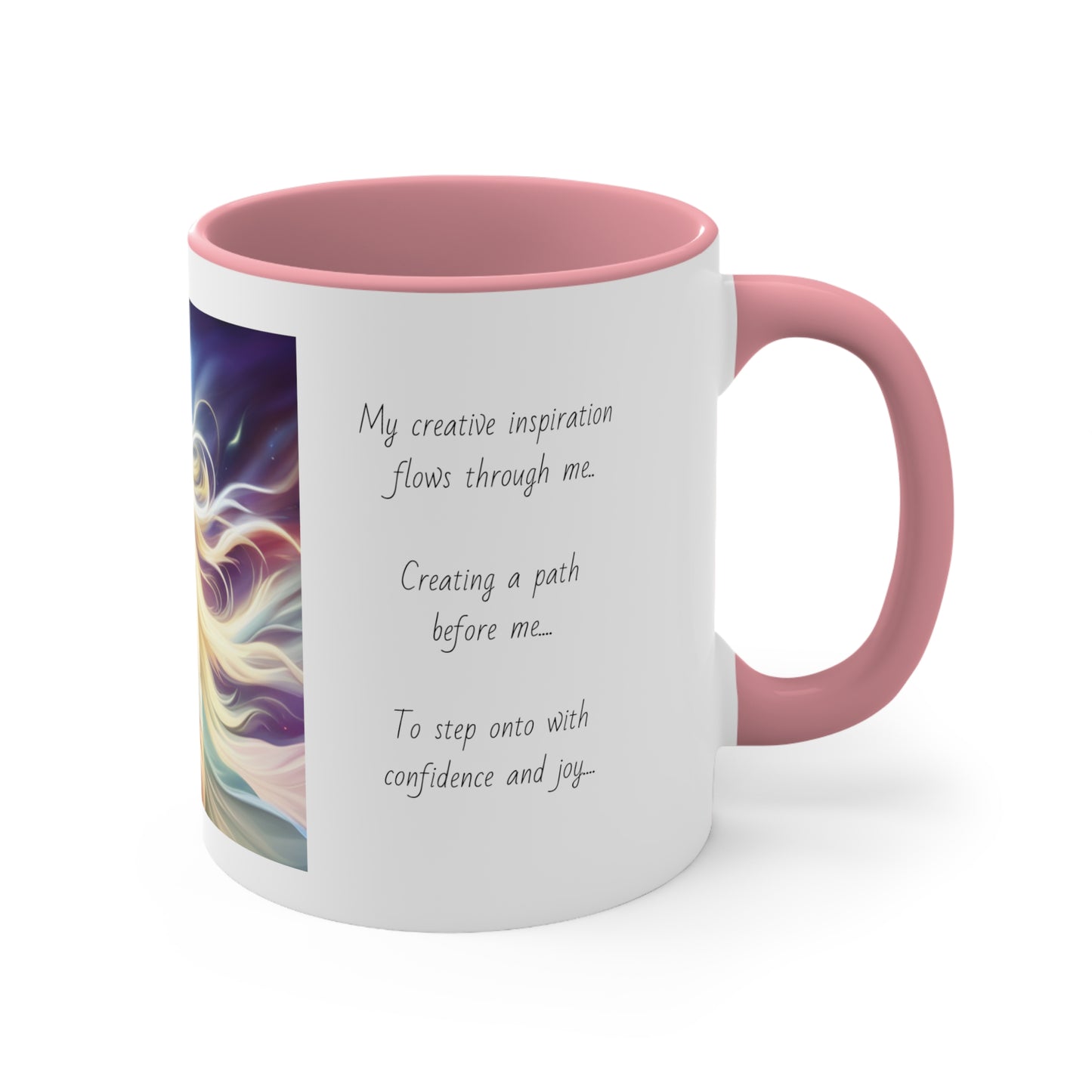 Accent Coffee Mug, 11oz, affirmations, abundance, flow, creativity, self expression