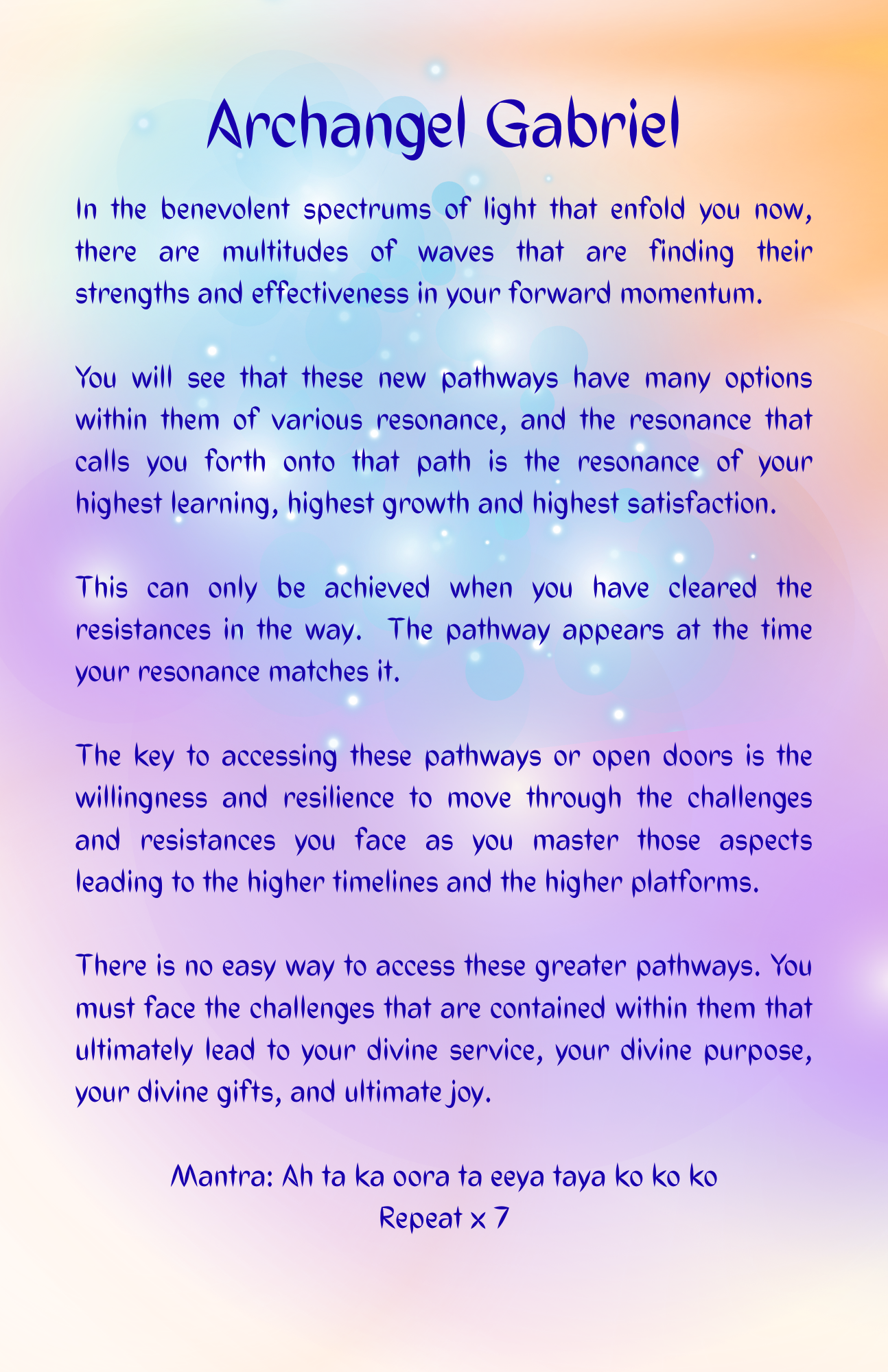 Light Language Digital Art, light language codes personal to your needs with channelled message & Mantra