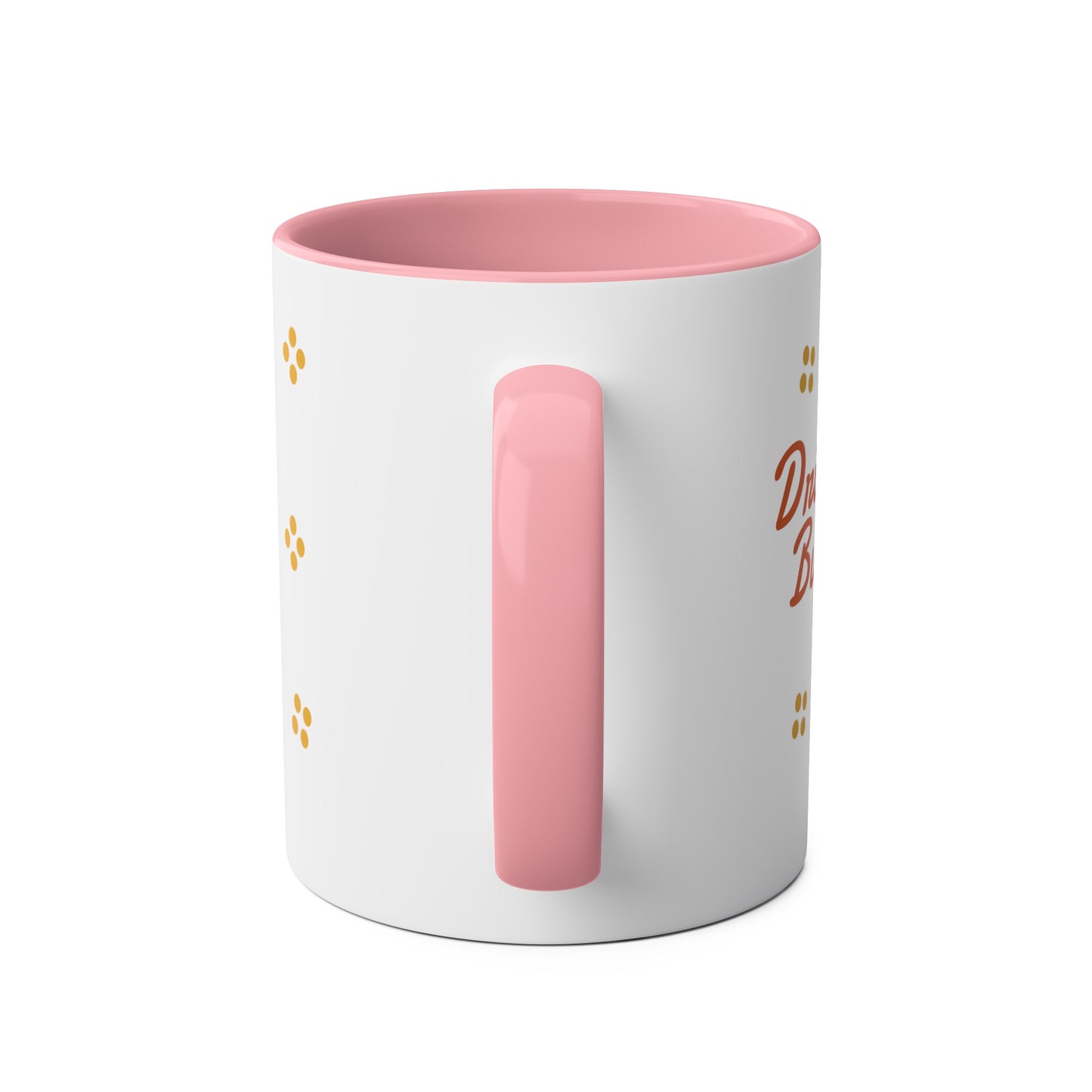 Drink up buttercup Two-Tone Coffee Mugs, 11oz, choice of 3 colours, refreshing, flowers, tea, hot drink, unisex, UK