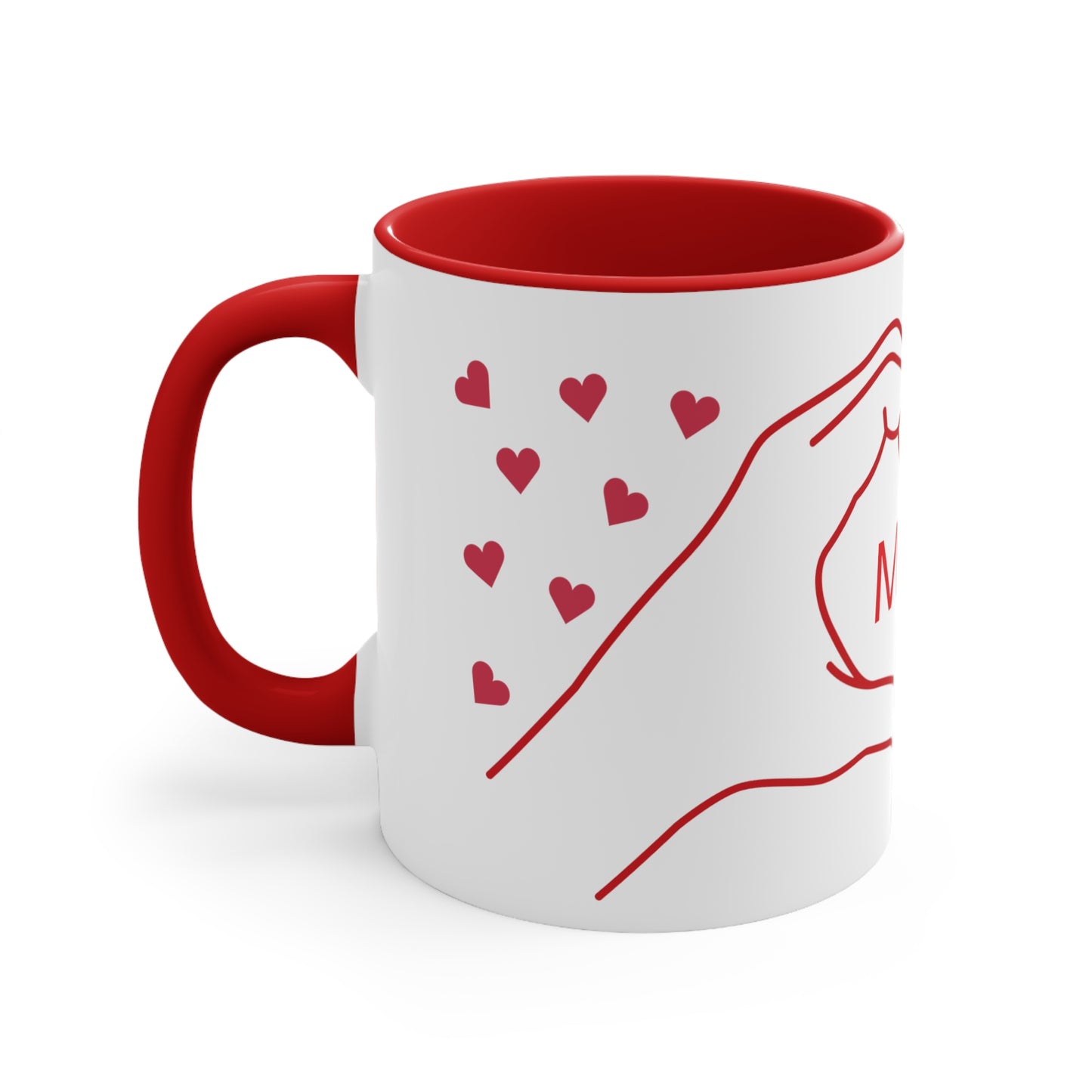 Mom heart Coffee Mug, 11oz, red, mother, gift, present, love, mothers day