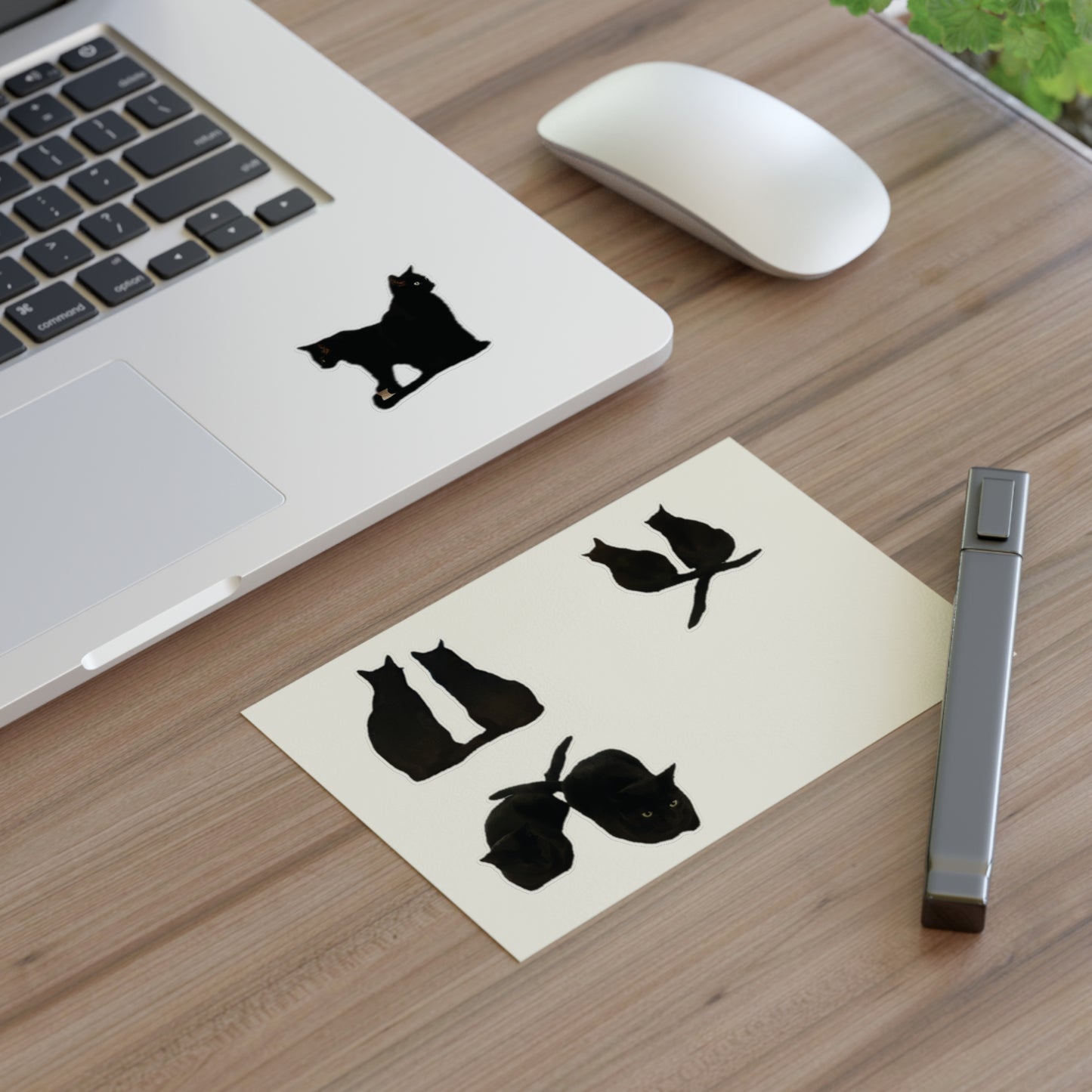 Black cat duo Sticker Sheets, black cat love, two black cats in configurations, Majik and Mischif