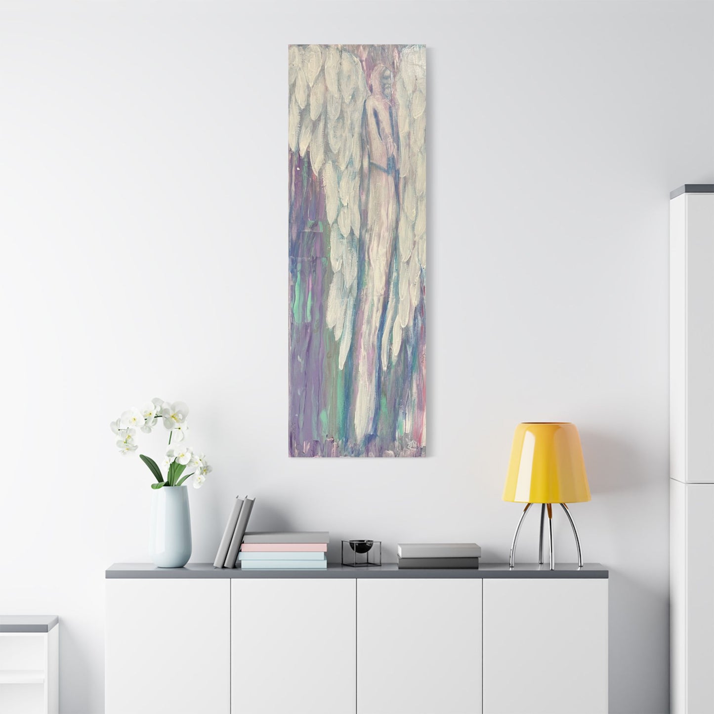 Archangel Metatron /Enoch Stretched Canvas Art, Wall Decor, Home Decor, Unique Gift, Spiritual Art, Angel Decor, Ethereal Artwork, one of a set of two