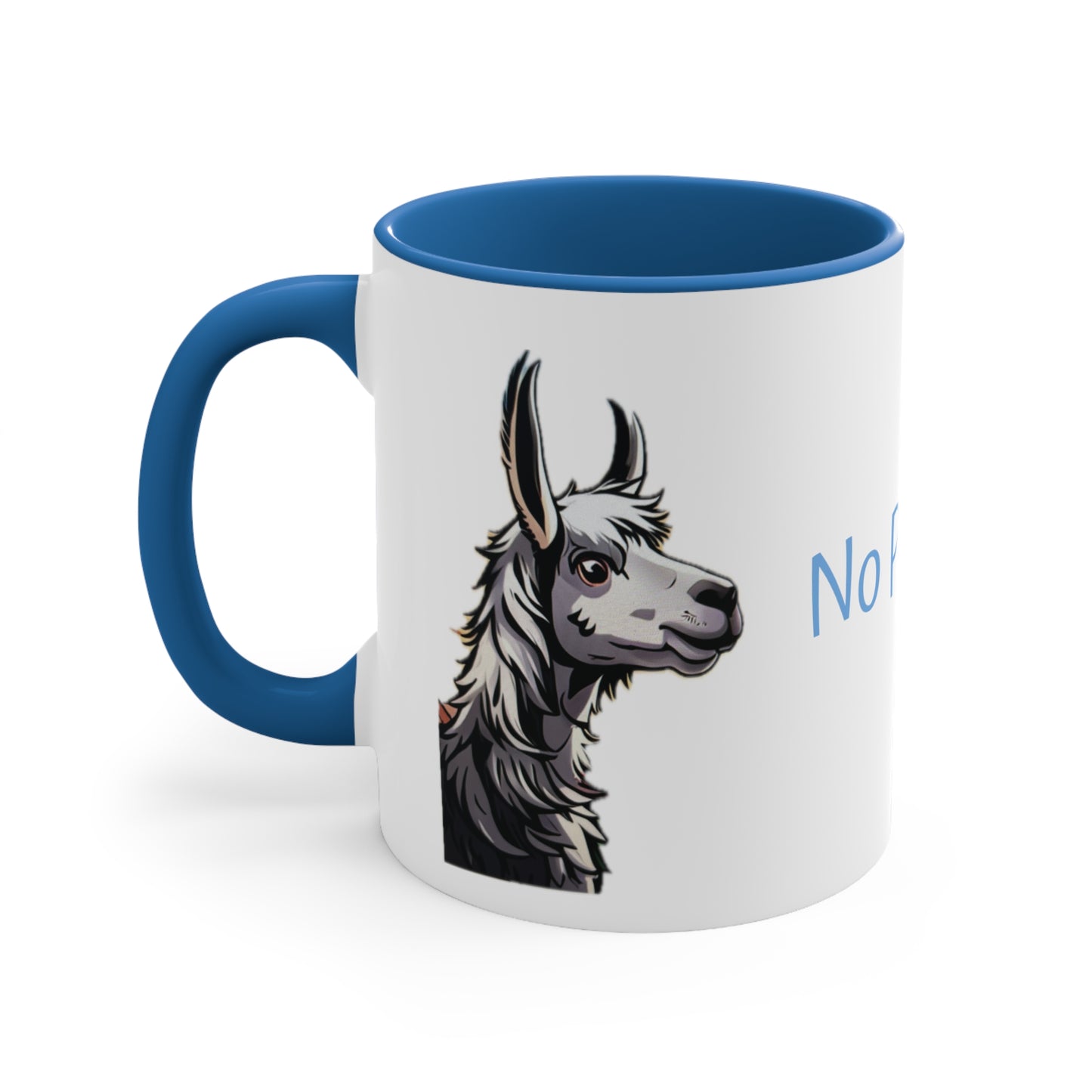 No Probllama Coffee Mug, 11oz, gift for llama lover, choice of colors, pink, blue, red, navy, black, his and hers, gift for everyone