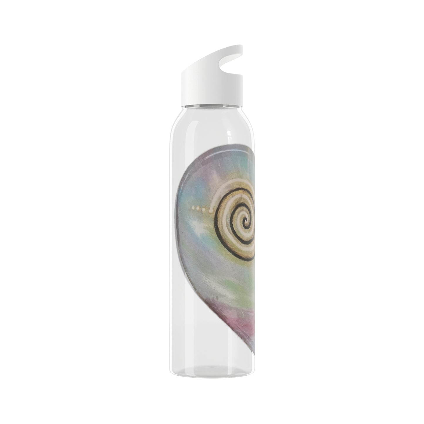 Activated twinflame unity Water Bottle, alchemical art double spiral geometry energises tthe contents of the bottle, divine masculine and feminine unity and balance