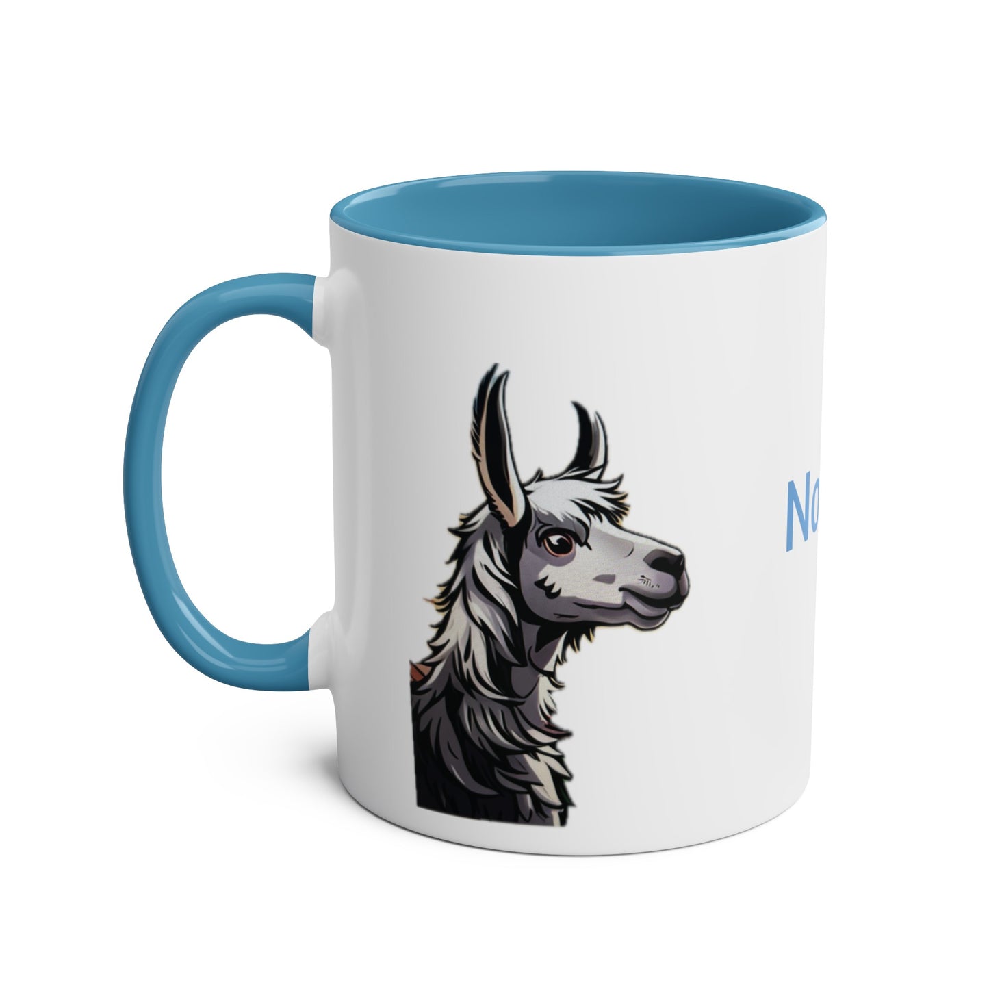 No Probllama mug, 11oz, coffee cup, gift for llama lover, him, her, choice of colors, purple/black, blue, green, yellow, white, red, pink