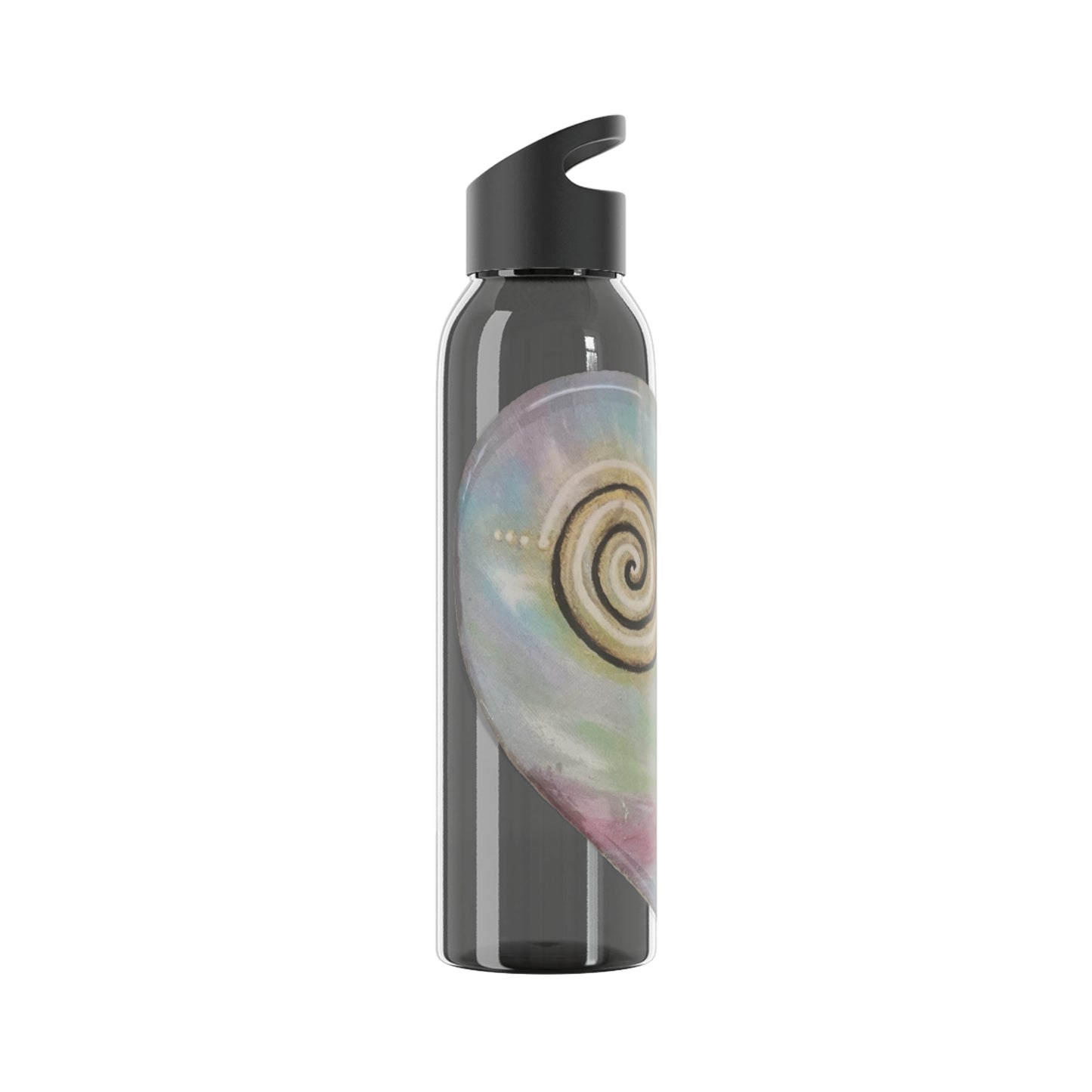 Activated twinflame unity Water Bottle, alchemical art double spiral geometry energises tthe contents of the bottle, divine masculine and feminine unity and balance