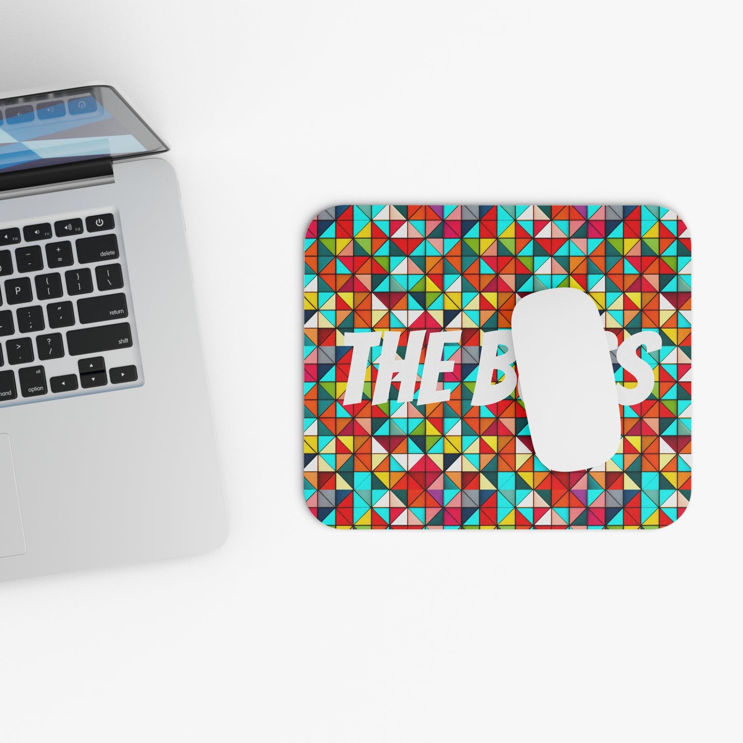 The boss Mouse Pad, rectangle, colourful, white, home, office, for everyone, him, her, unisex, USA