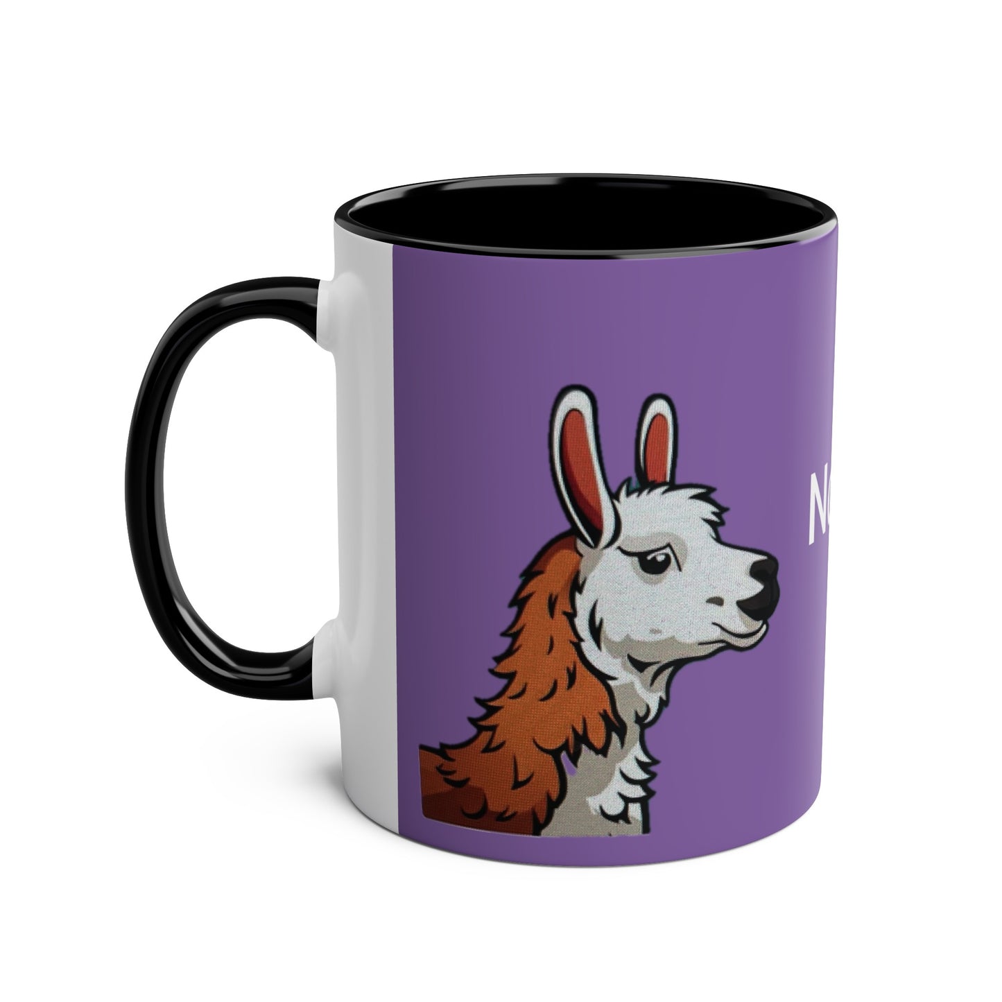 No Probllama mug, 11oz, coffee cup, gift for llama lover, him, her, choice of colors, purple/black, blue, green, yellow, white, red, pink