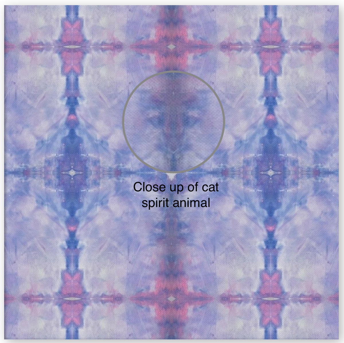 Canvas, shamanic guide kaleidoscope series, angels and animal spirits, light encoded